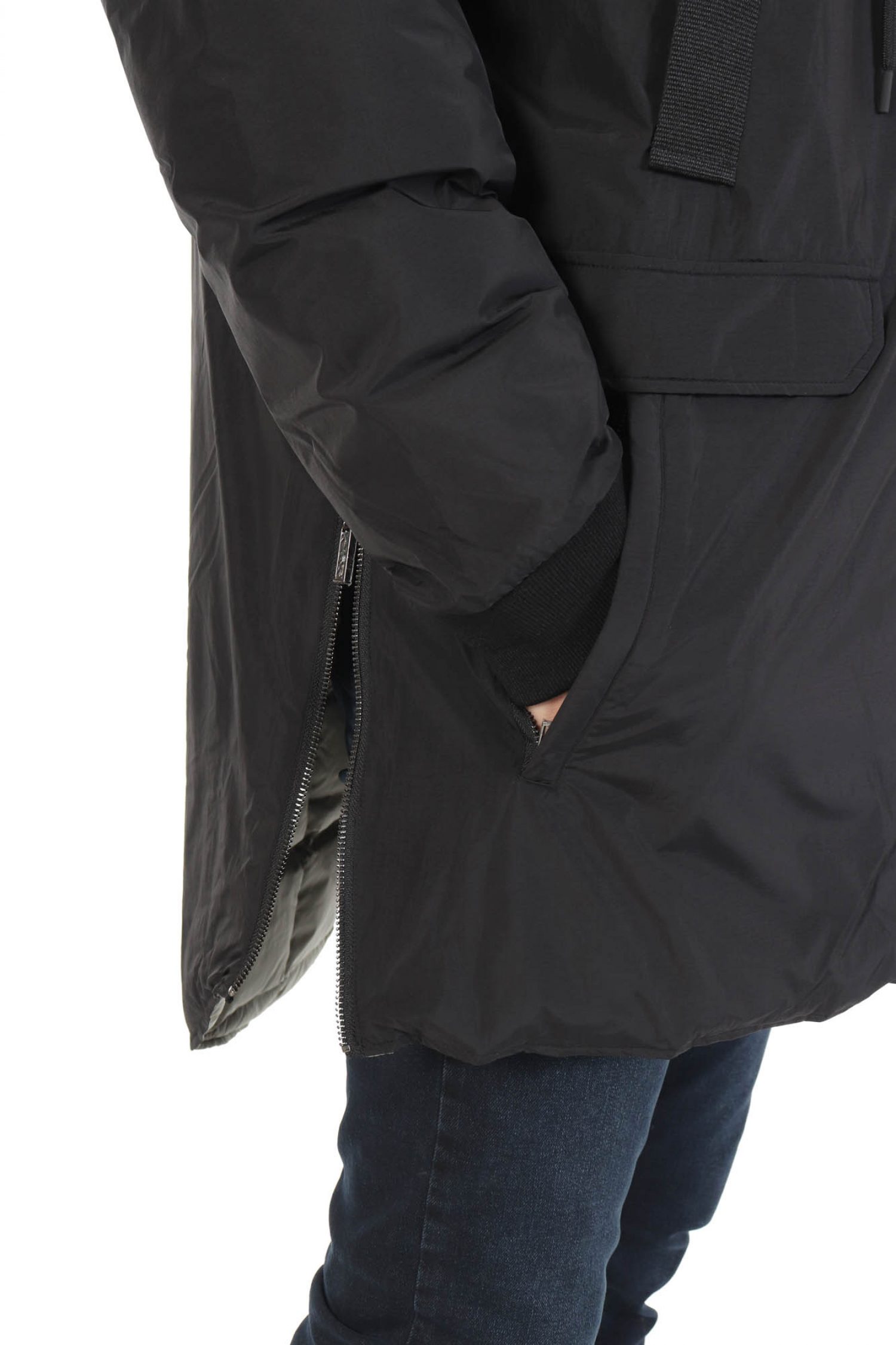 EMPORIO ARMANI ΜΠΟΥΦΑΝ REVERSIBLE ΚΟΥΚΟΥΛΑ LOGO ΜΑΥΡΟ-ΧΑΚΙ