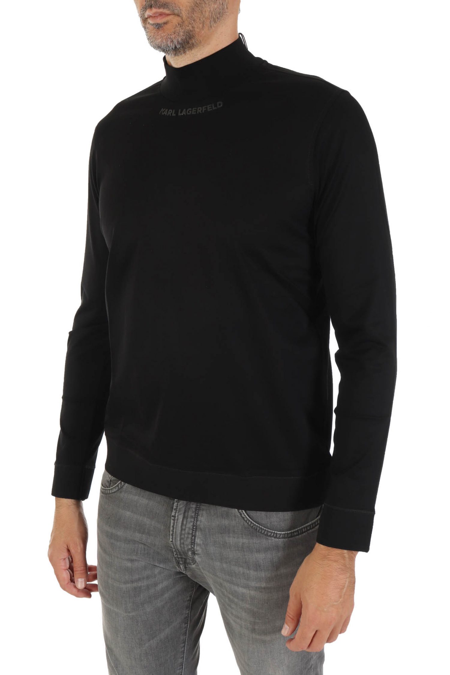 KARL LAGERFELD T-SHIRT TURTLENECK ΜΑΥΡΟ φωτογραφία