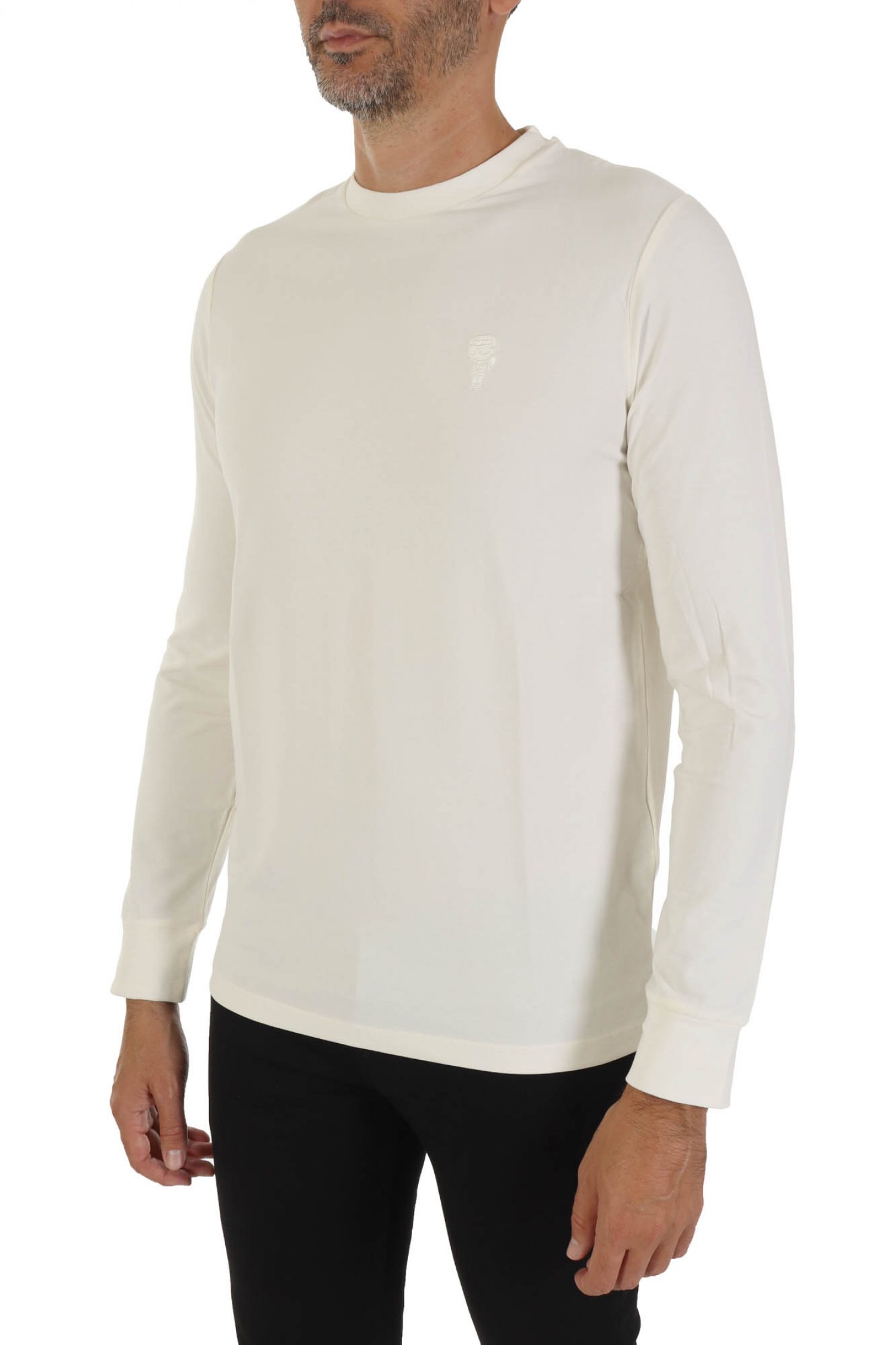 KARL LAGERFELD T-SHIRT LOGO ΕΚΡΟΥ φωτογραφία