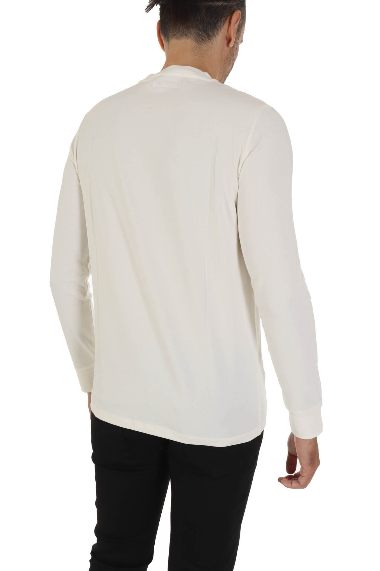 KARL LAGERFELD T-SHIRT LOGO ΕΚΡΟΥ φωτογραφία