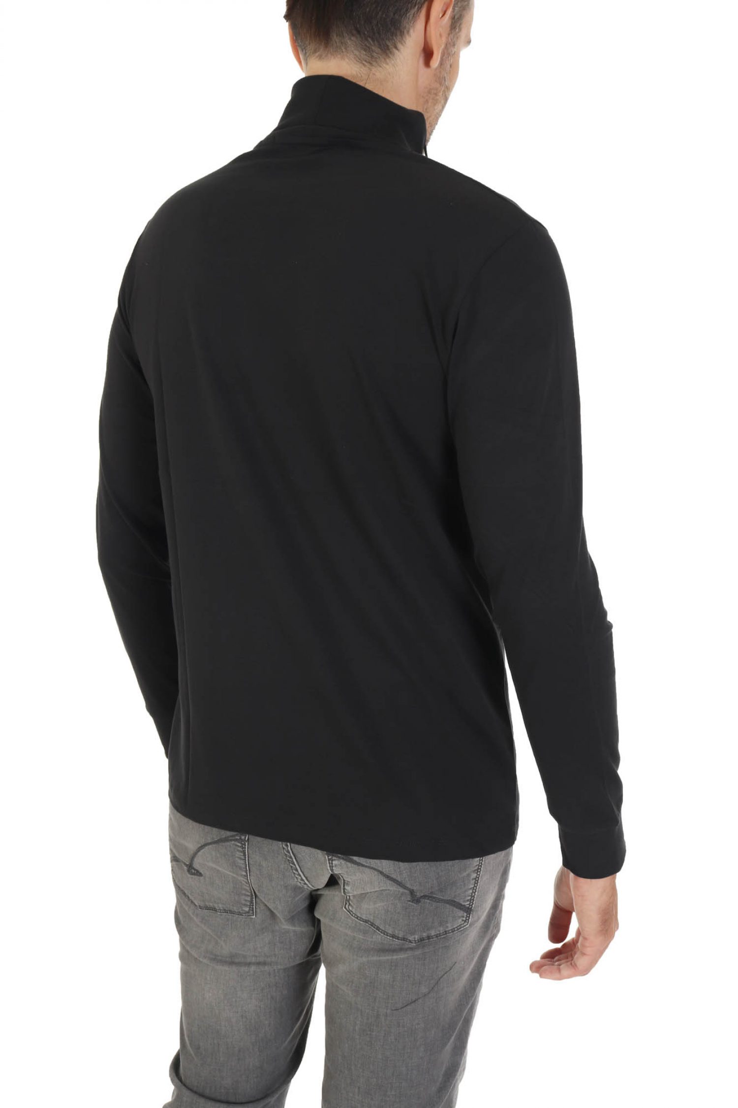 KARL LAGERFELD T-SHIRT ROLLNECK LOGO ΜΑΥΡΟ φωτογραφία