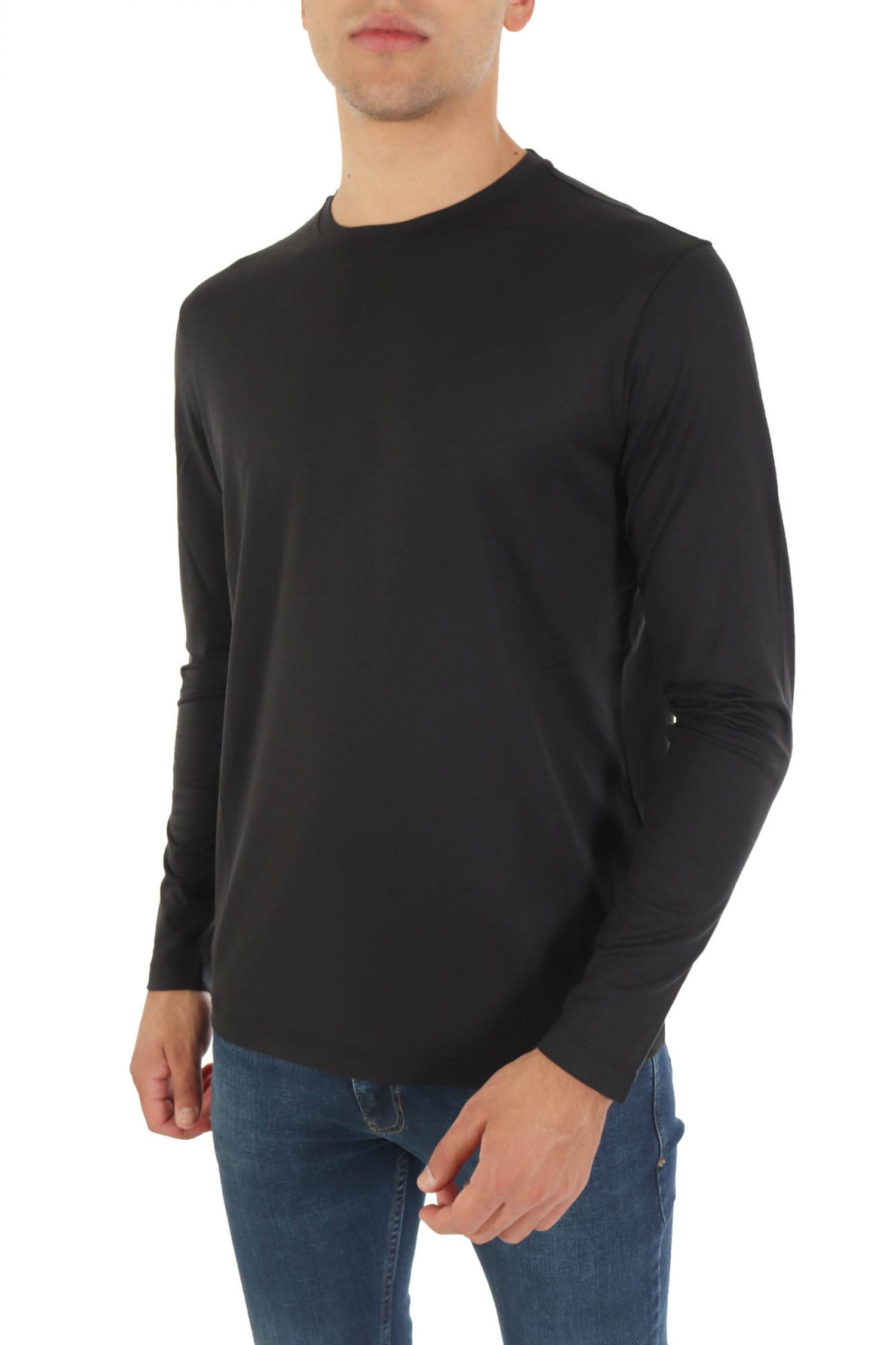 EMPORIO ARMANI T-SHIRT SILK LOGO ΜΑΥΡΟ φωτογραφία