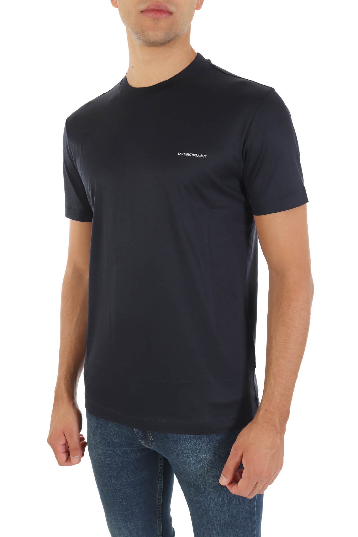 EMPORIO ARMANI T-SHIRT LOGO ΜΠΛΕ