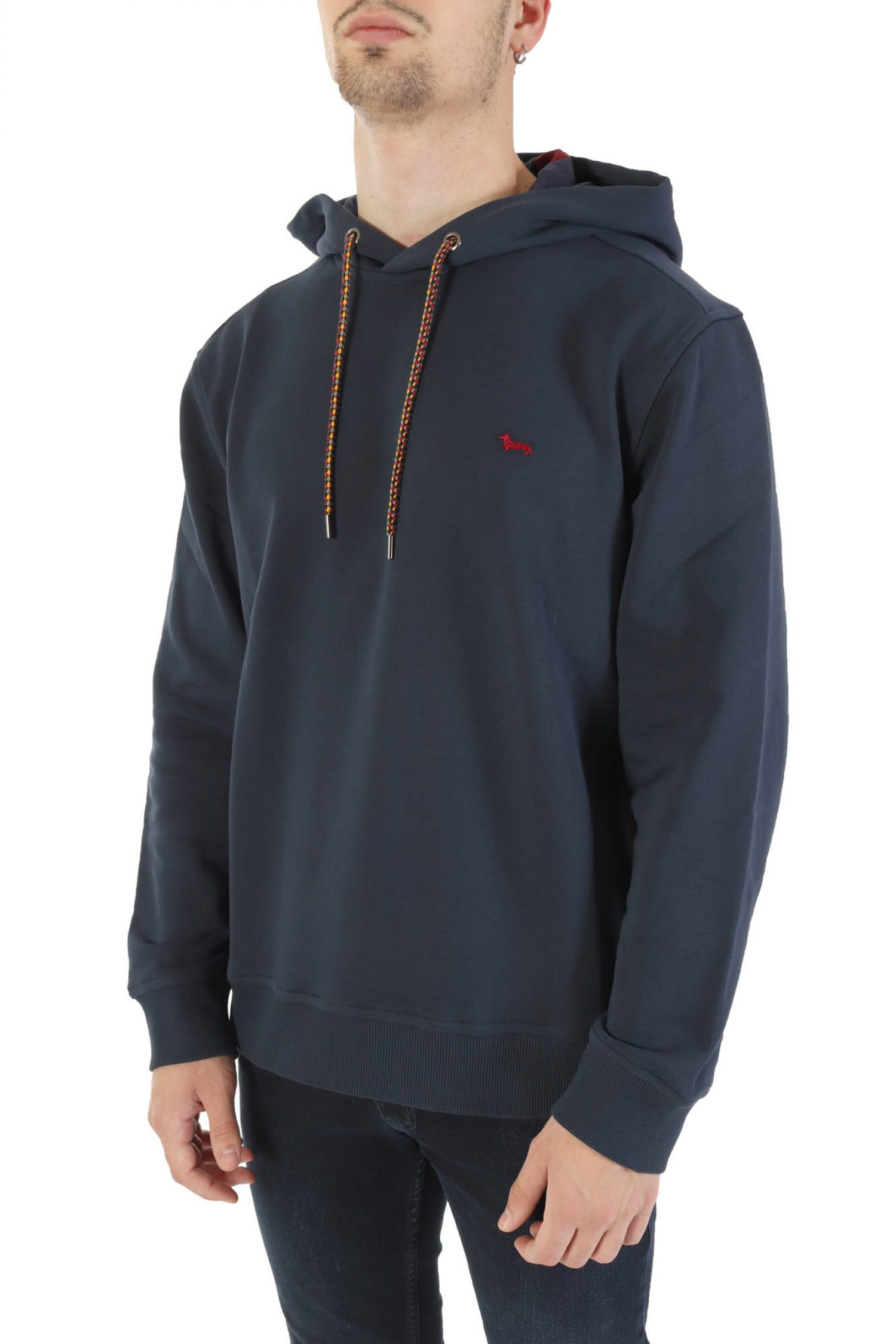 HARMONT & BLAINE ΦΟΥΤΕΡ HOODIE OVER FIT LOGO ΜΠΛΕ