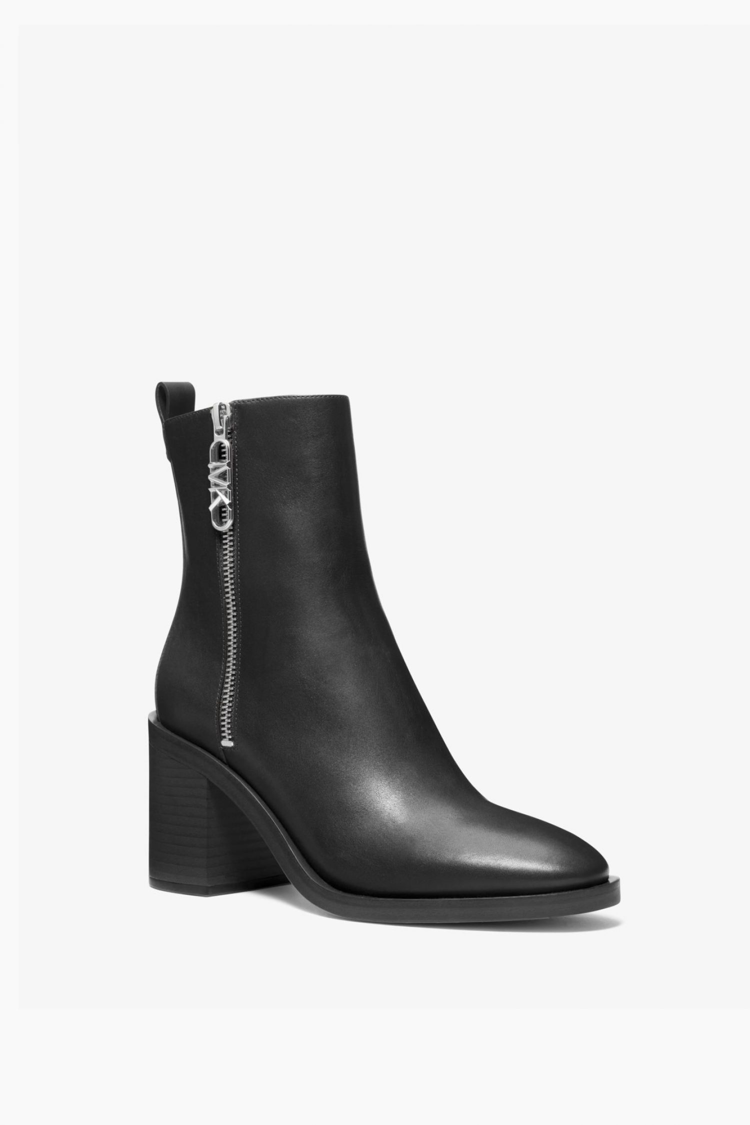 MICHAEL KORS ΠΑΠΟΥΤΣΙΑ ΜΠΟΤΑΚΙΑ REGAN MID ΦΕΡΜΟΥΑΡ ΜΕΤΑΛΛΙΚΟ LOGO ΜΑΥΡΟ