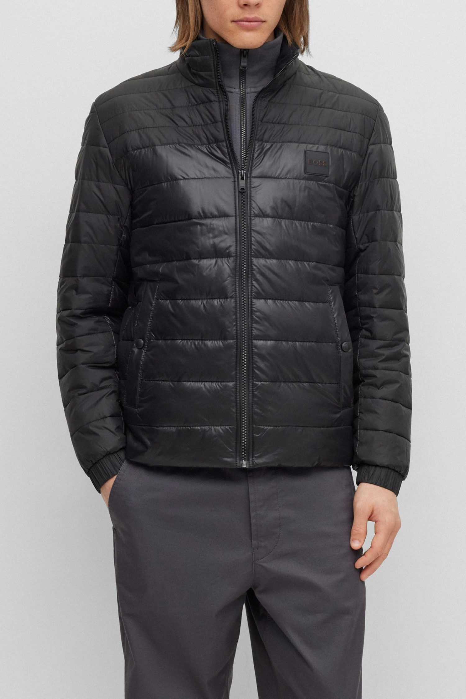 BOSS CASUAL ΜΠΟΥΦΑΝ ΦΟΥΣΚΩΤΟ ODEN ΜΑΥΡΟ