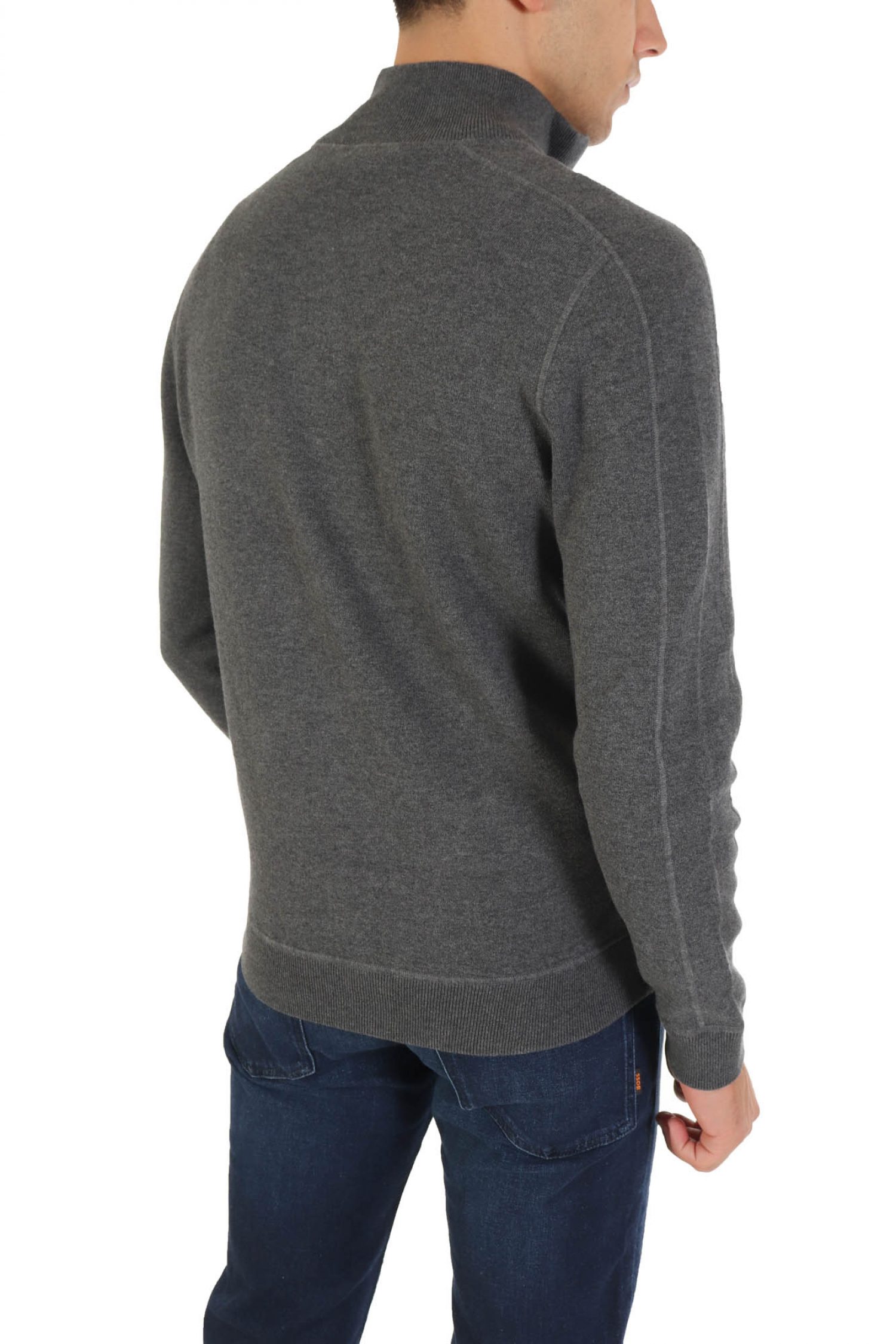 BOSS ΠΛΕΚΤΟ FULLZIP MENTOLO ΓΚΡΙ φωτογραφία