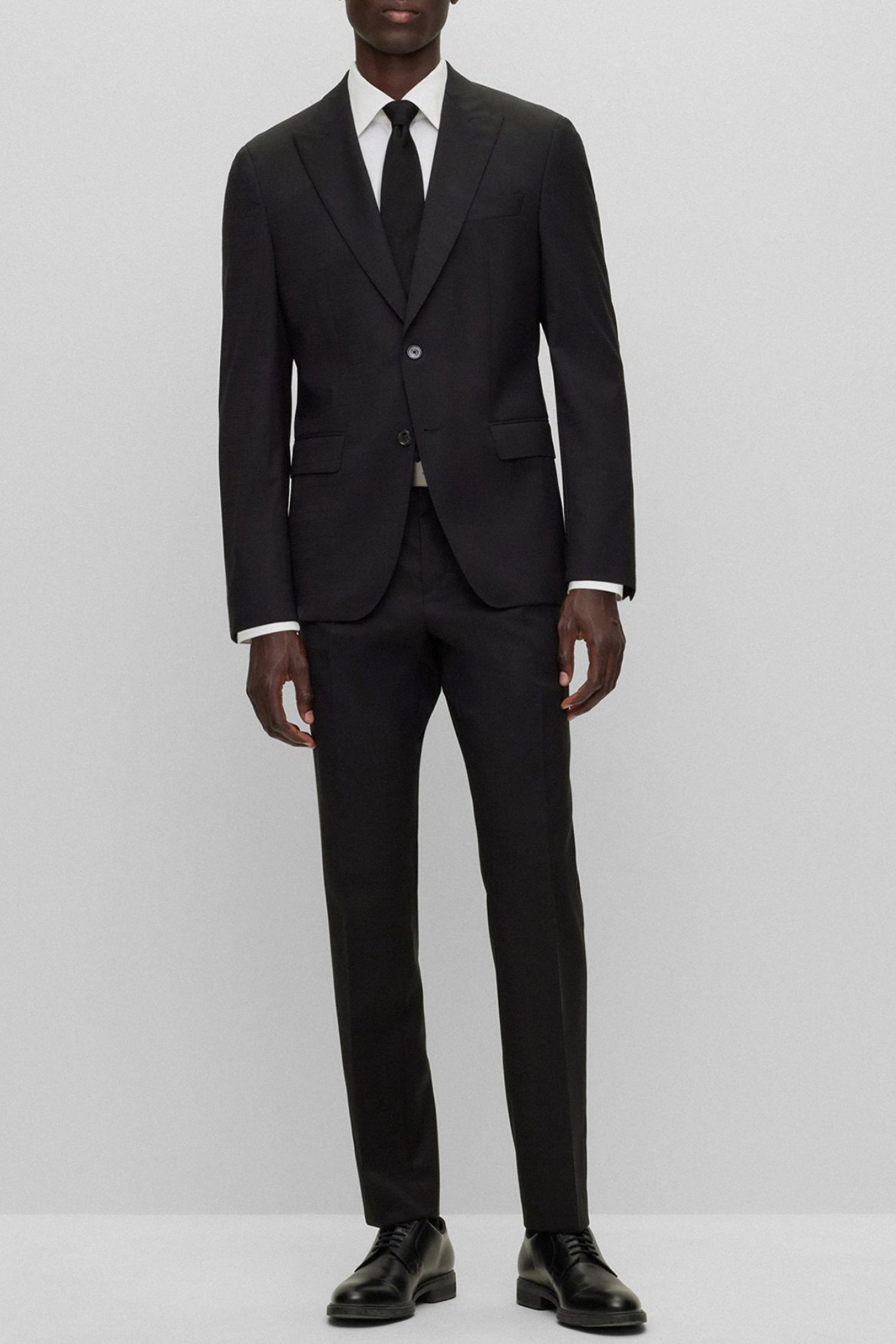 BOSS ΚΟΣΤΟΥΜΙ ΚΑΡΩ SLIM FIT H-HUGE-2PCS-PEAK-232 ΜΑΥΡΟ