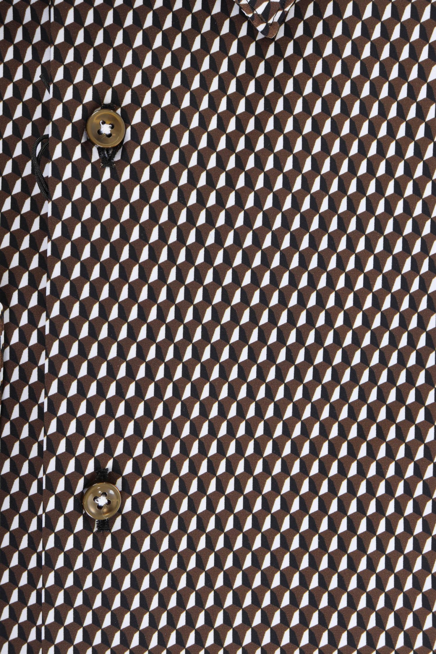 BOSS ΠΟΥΚΑΜΙΣΟ SLIM FIT ΜΙΚΡΟΣΧΕΔΙΟ P-HANK-S-KENT-C1-222 ΚΑΦΕ-ΜΑΥΡΟ φωτογραφία