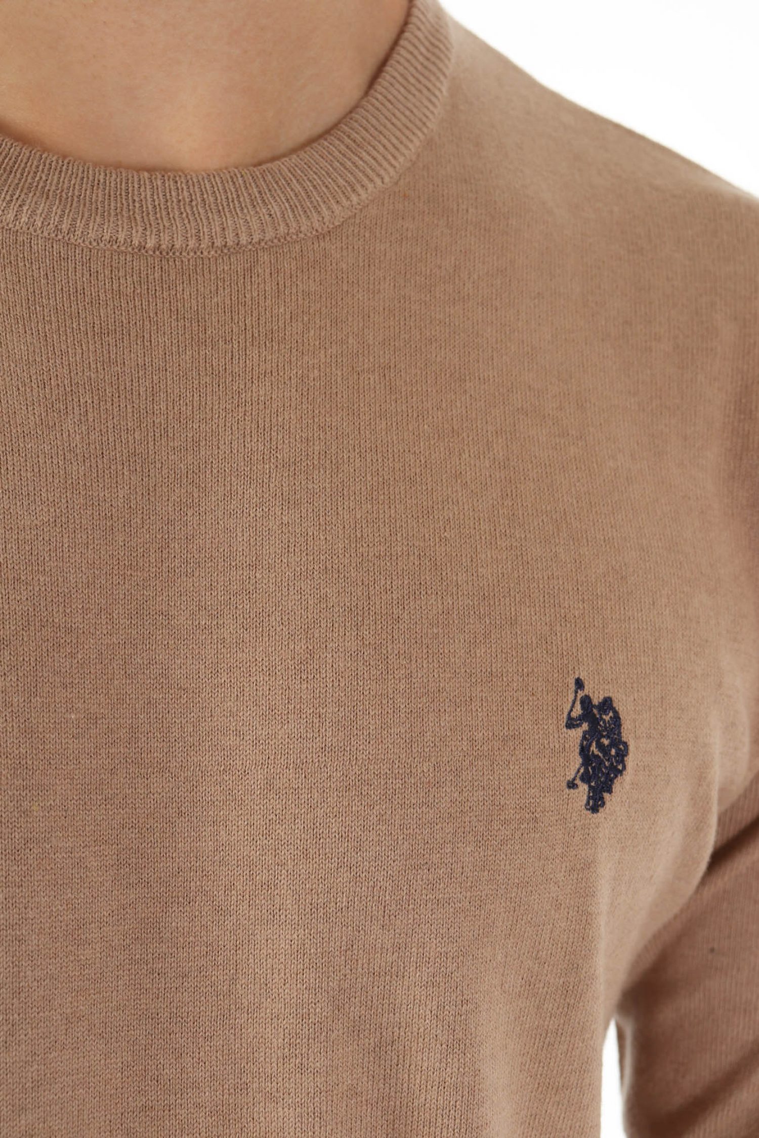 U.S. POLO ASSN ΠΛΕΚΤΟ CREW NECK LEON ΜΠΕΖ φωτογραφία