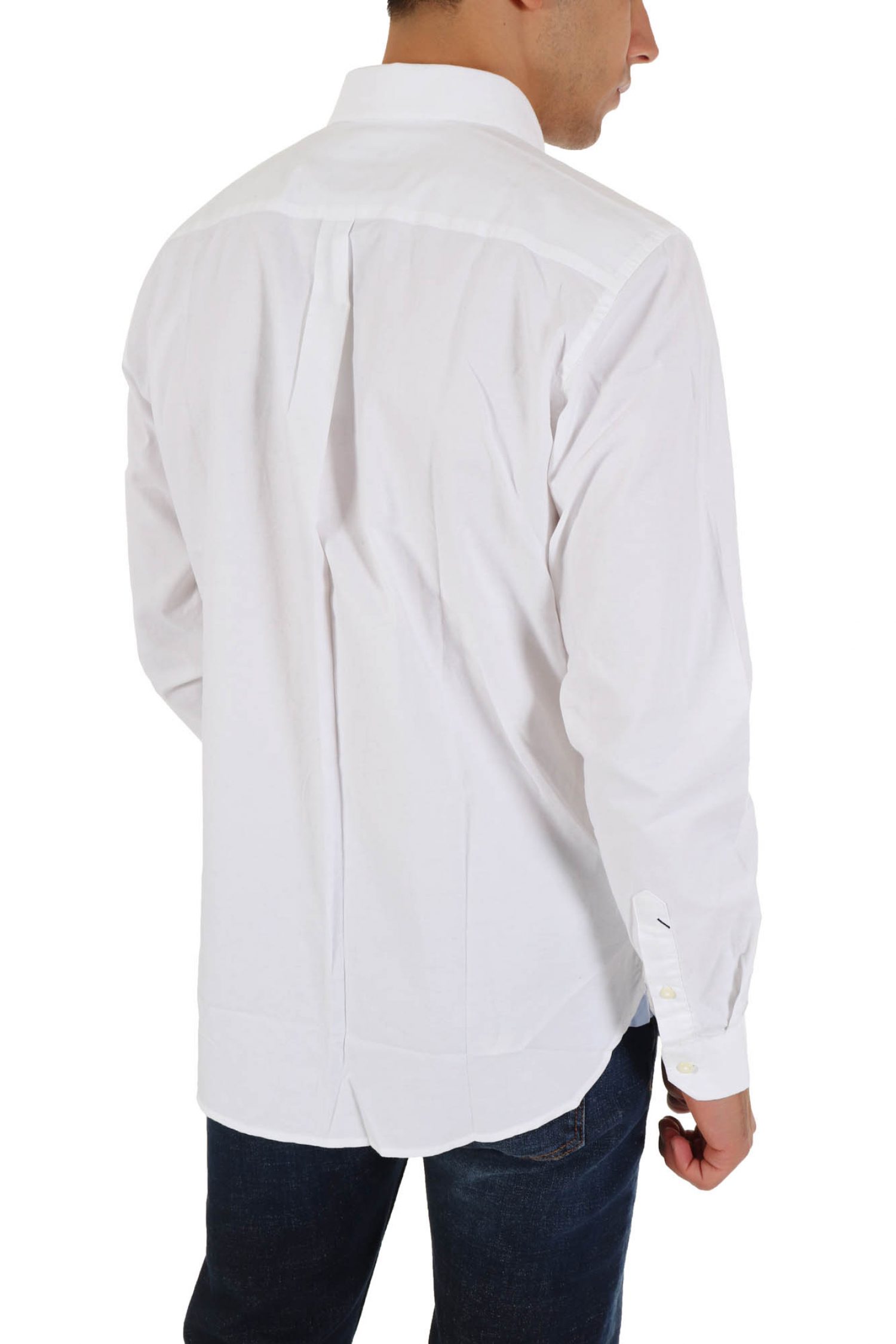 U.S. POLO ASSN ΠΟΥΚΑΜΙΣΟ BUTTON DOWN REGULAR FIT LOGO DIRK ΛΕΥΚΟ