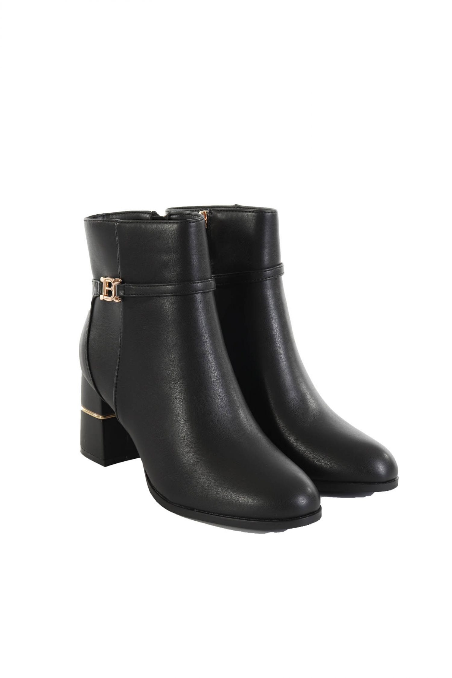 LAURA BIAGIOTTI ΠΑΠΟΥΤΣΙΑ ΜΠΟΤΑΚΙA MAT METAΛΛΙΚΗ ΑΓΚΡΑΦΑ LOGO ΜΑΥΡΟ φωτογραφία