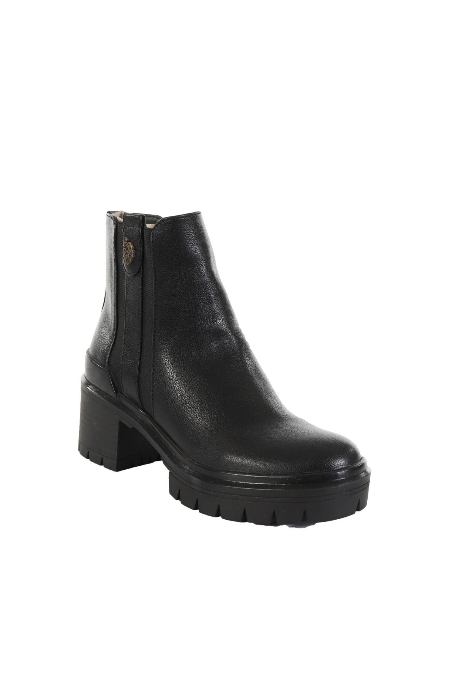 U.S. POLO ASSN. ΠΑΠΟΥΤΣΙΑ MΠΟΤΑΚΙΑ ΦΕΡΜΟΥΑΡ LOGO ΜΑΥΡΟ φωτογραφία