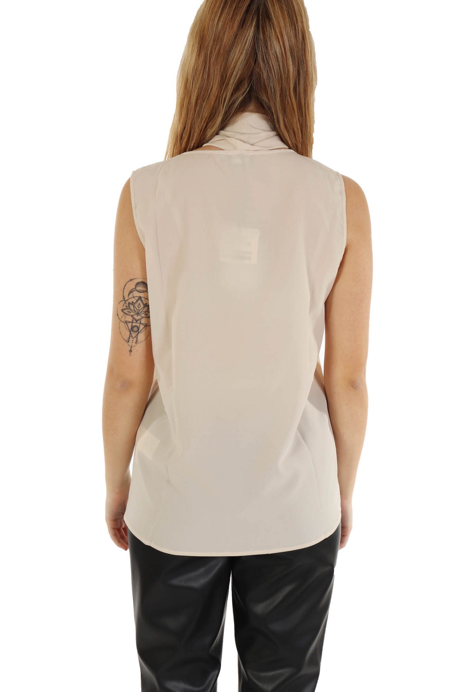 MARELLA EMME TOP BURANO V-NECK ΓΡΑΒΑΤΑ ΜΠΕΖ