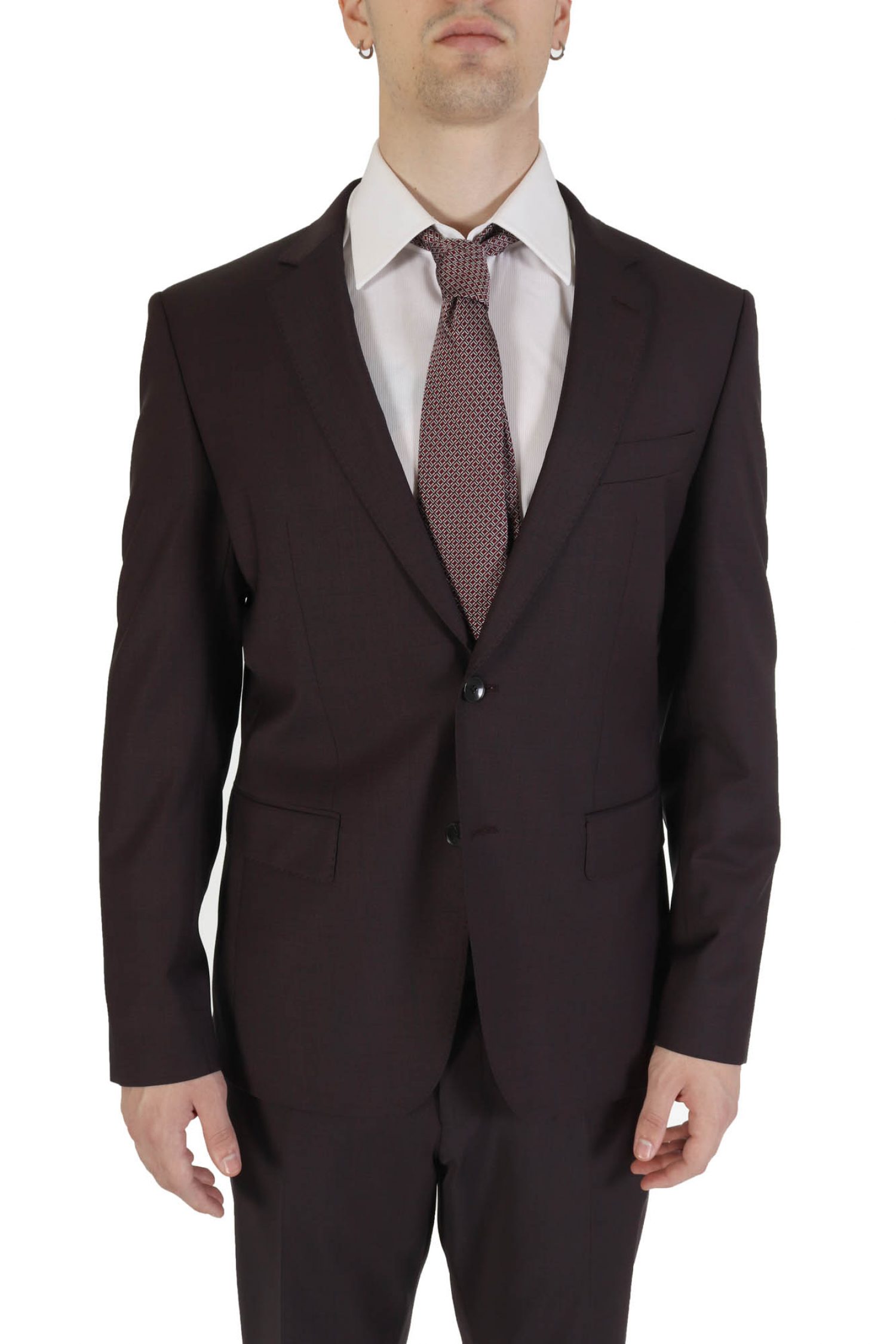 BOSS ΚΟΣΤΟΥΜΙ SLIM FIT BI-STRETCH H-HYGE-2PCS-224 ΜΠΟΡΤΝΩ φωτογραφία