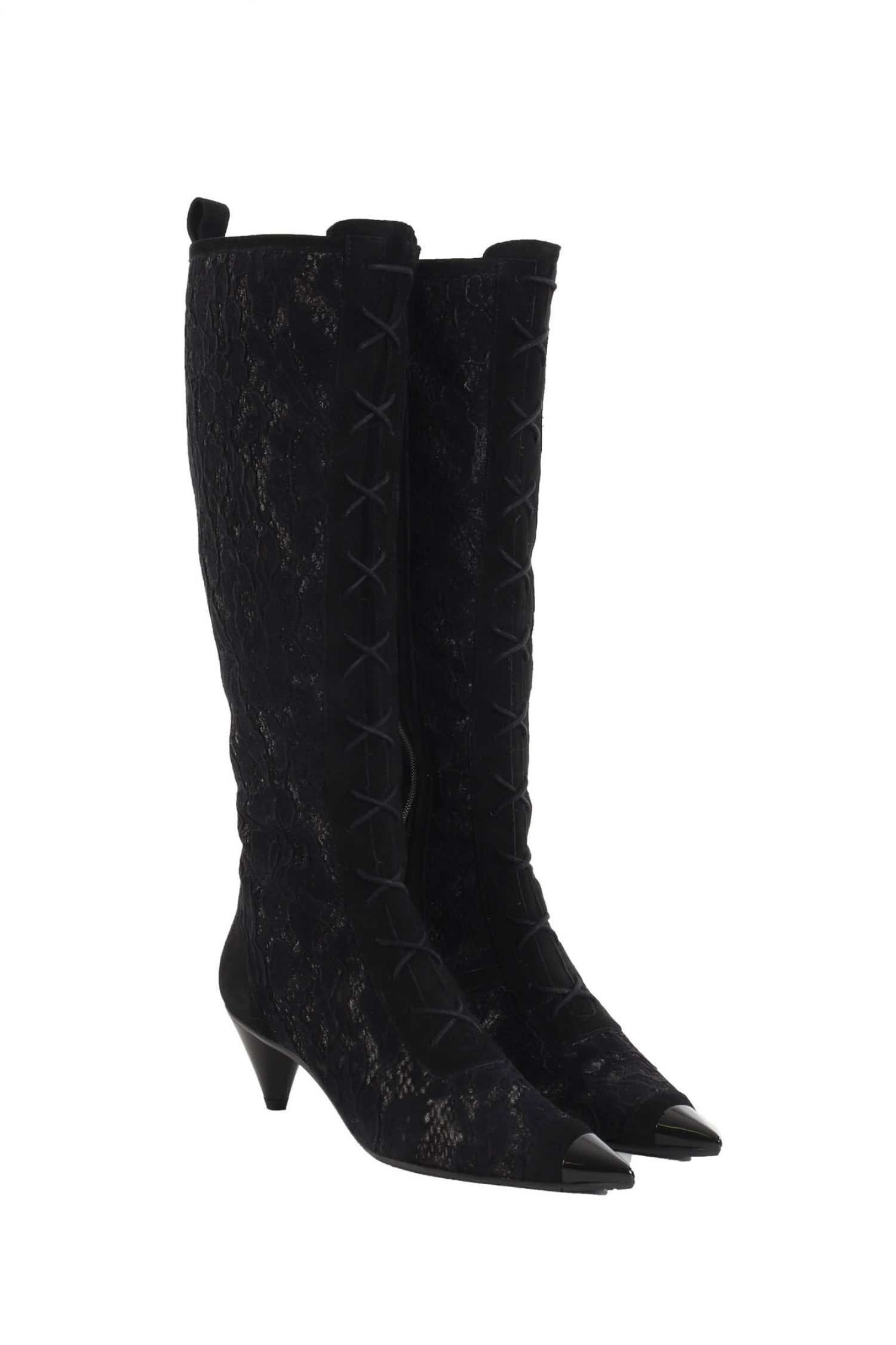 RAS ΠΑΠΟΥΤΣΙΑ ΜΠΟΤΕΣ CHANEL ΣΟΥΕΤ ΔΑΝΤΕΛΑ ΔΙΑΦΑΝΕΙΑ ΜΑΥΡΟ