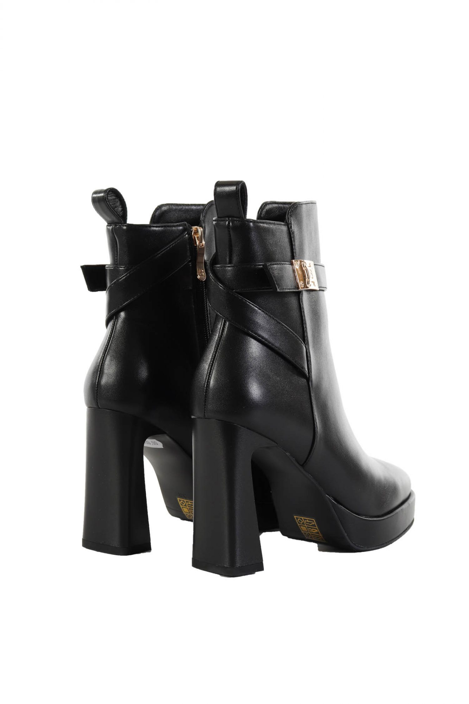 LAURA BIAGIOTTI ΠΑΠΟΥΤΣΙΑ ΜΠΟΤΑΚΙA ΦΕΡΜΟΥΑΡ ΜΕΤΑΛΛΙΚΗ ΑΓΚΡΑΦΑ LOGO ΜΑΥΡΟ φωτογραφία