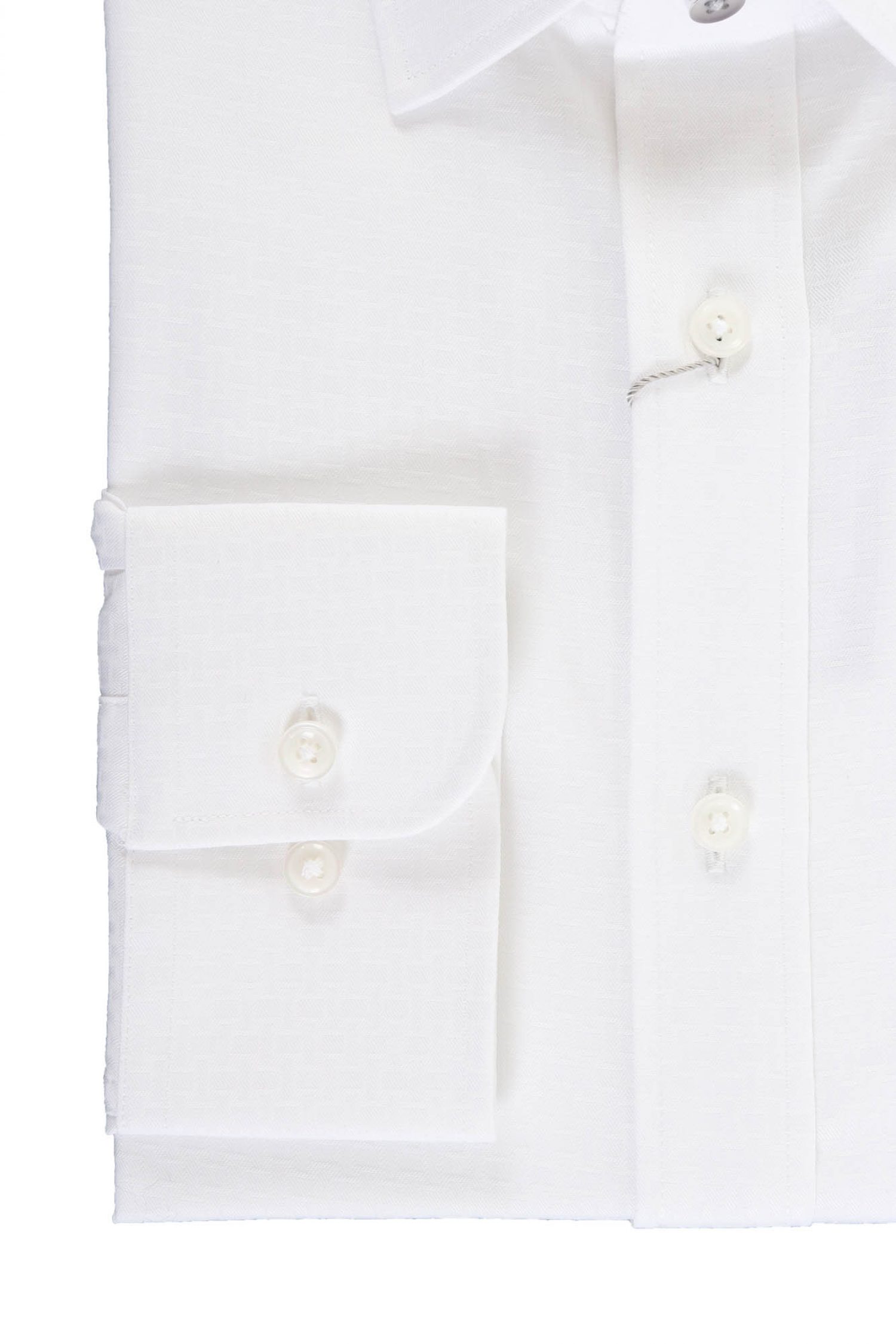 MICHAEL KORS ΠΟΥΚΑΜΙΣΟ RECTANGLE MODERN FIT EASY CARE STRETCH ΛΕΥΚΟ