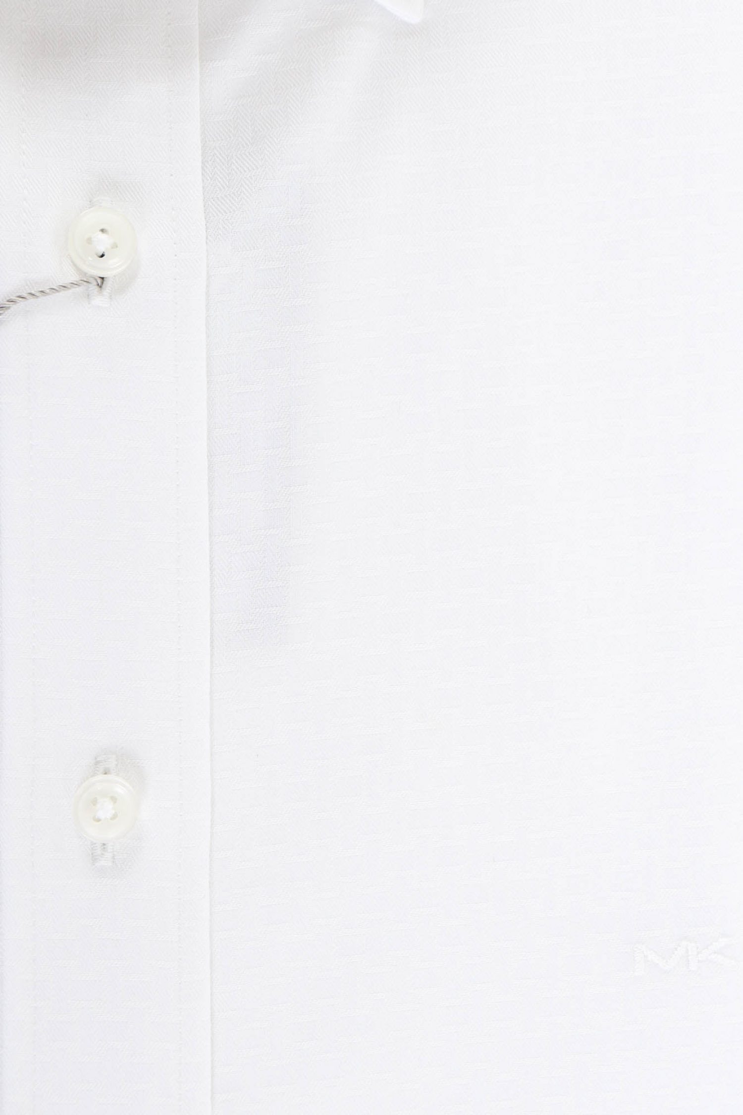 MICHAEL KORS ΠΟΥΚΑΜΙΣΟ RECTANGLE MODERN FIT EASY CARE STRETCH ΛΕΥΚΟ φωτογραφία