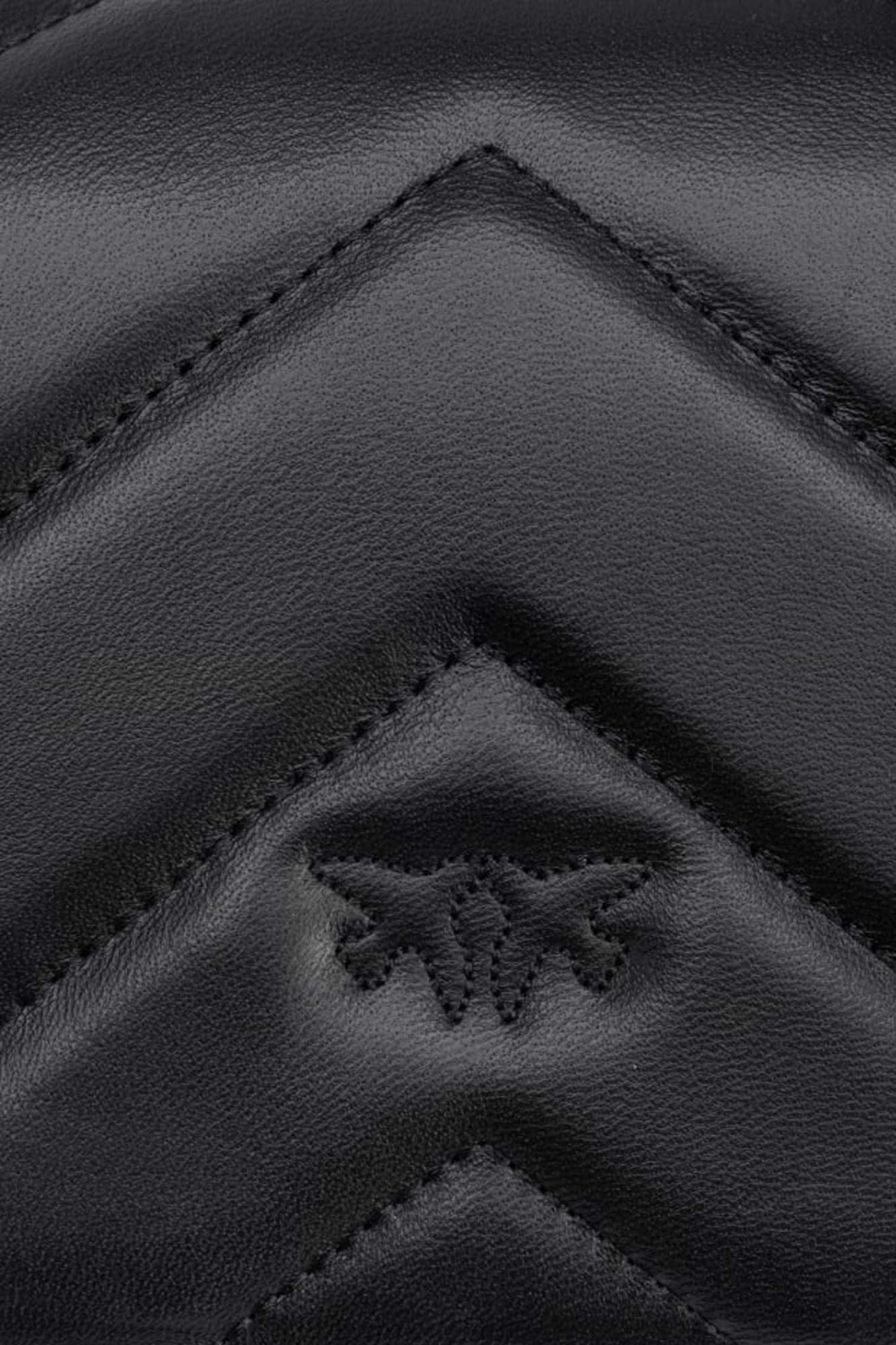 PINKO ΤΣΑΝΤΑΚΙ LOVE CLICK MINI SHEEP NAPPA BIG CHEVRON ΜΑΥΡΟ φωτογραφία