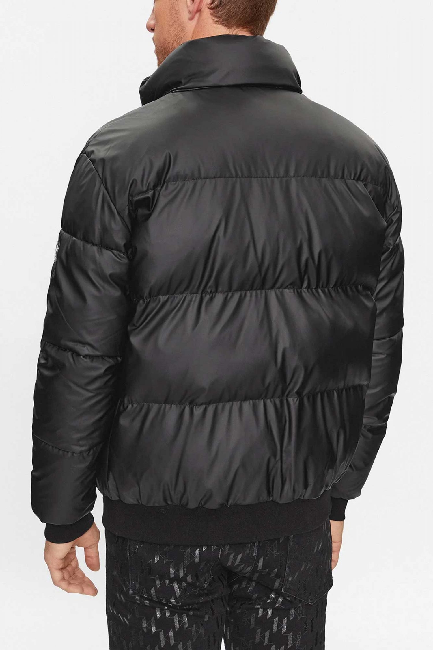 KARL LAGERFELD ΜΠΟΥΦΑΝ BOMBER LOGO ΜΑΥΡΟ