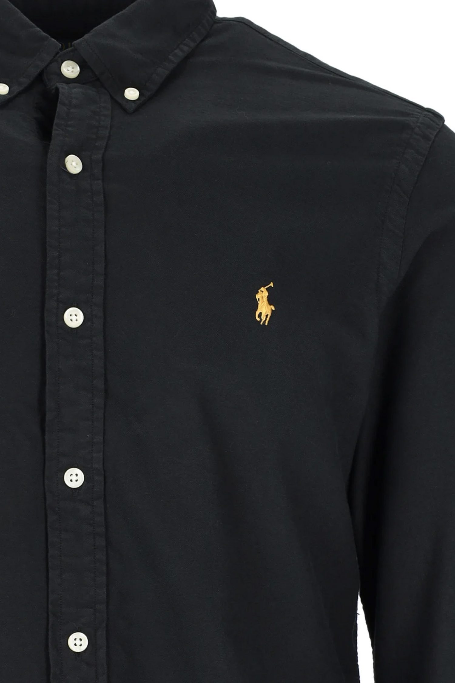 RALPH LAUREN ΠΟΥΚΑΜΙΣΟ BUTTON DOWN OXFORD SLIM FIT ΜΑΥΡΟ