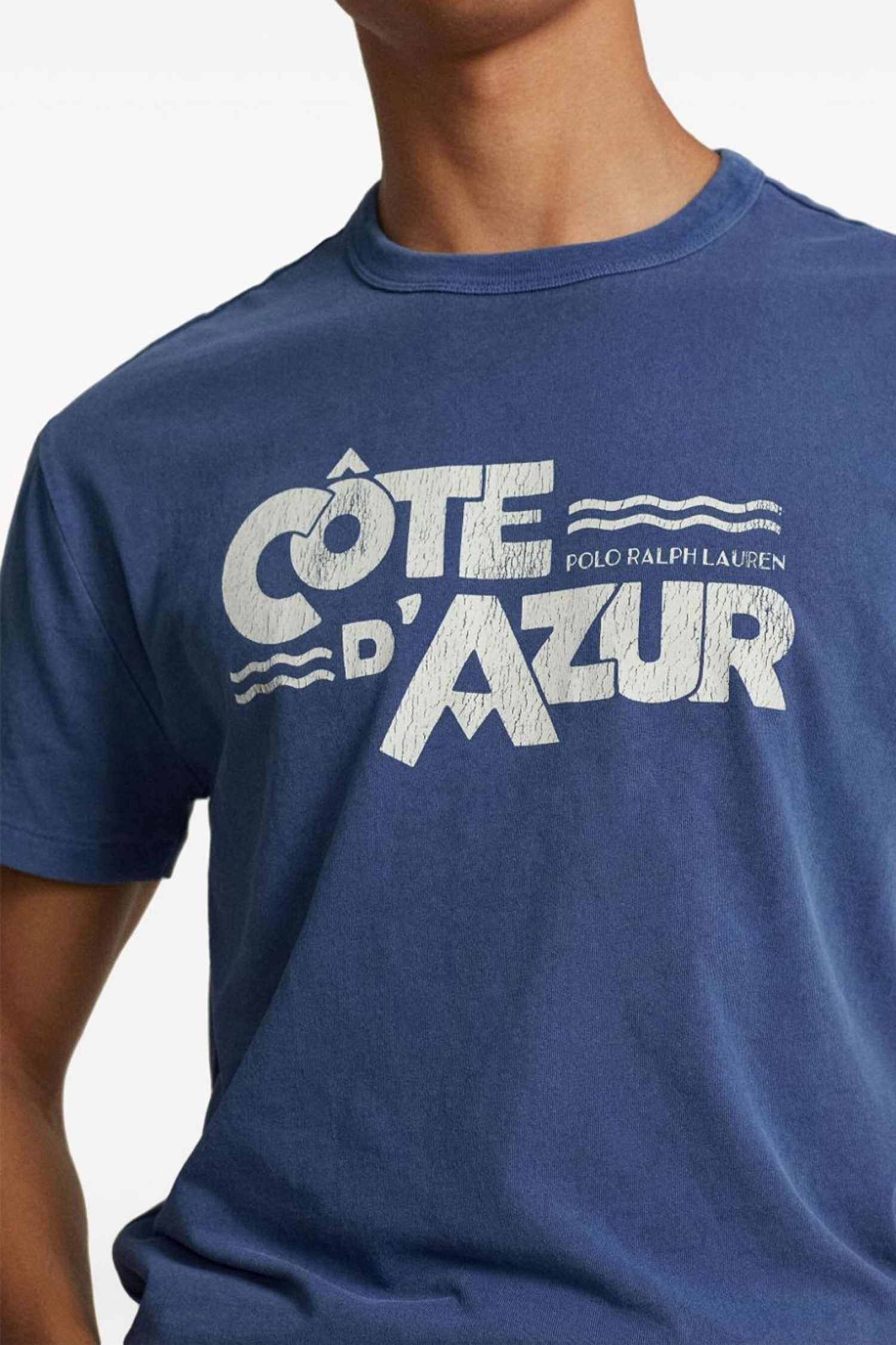 RALPH LAUREN T- SHIRT CLASSIC FIT COTE D AZURE ΜΠΛΕ φωτογραφία