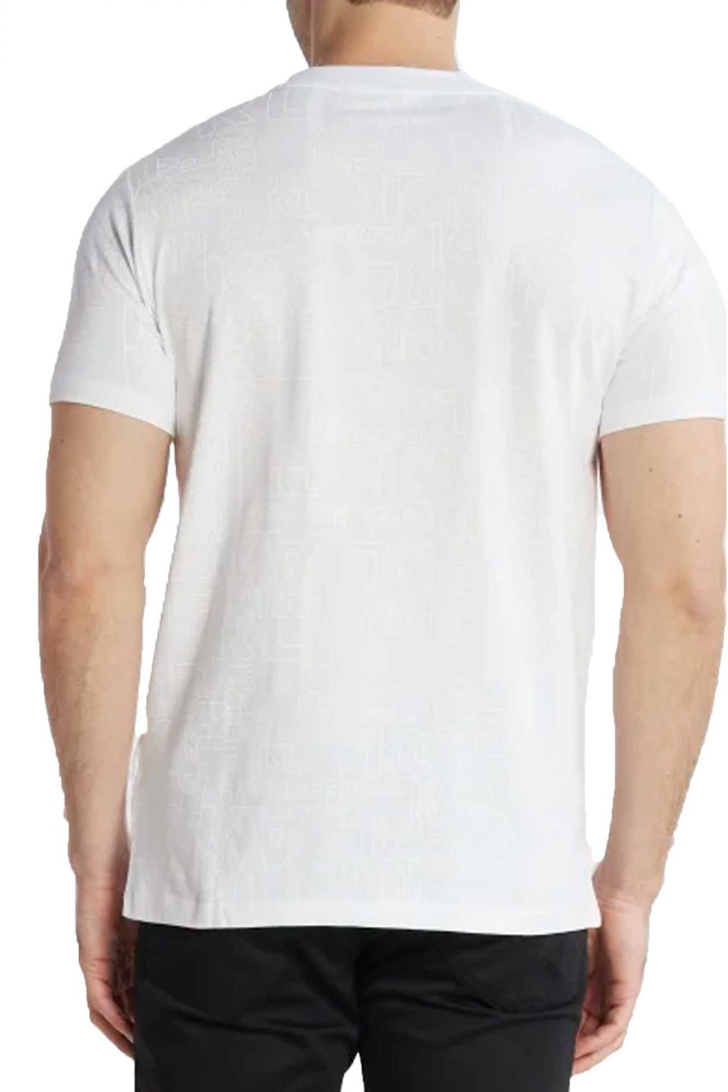 KARL LAGERFELD T-SHIRT ALL OVER LOGO ΛΕΥΚΟ φωτογραφία