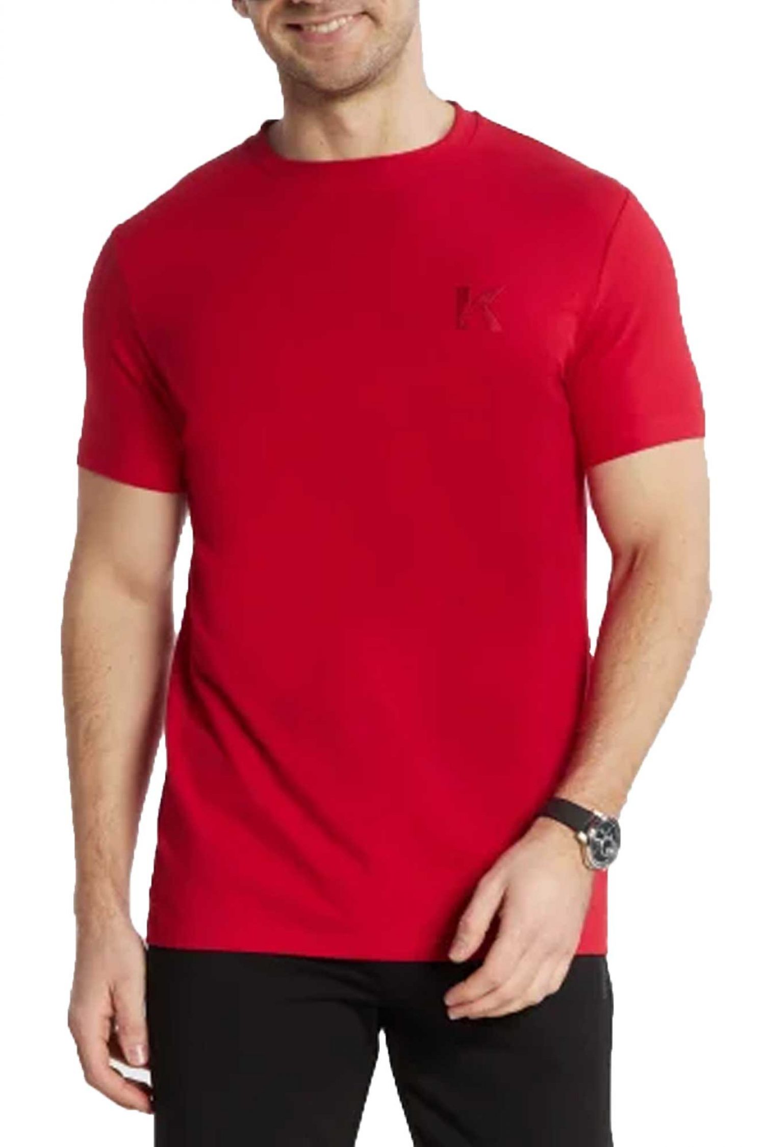 KARL LAGERFELD T-SHIRT LOGO KOKKINO φωτογραφία