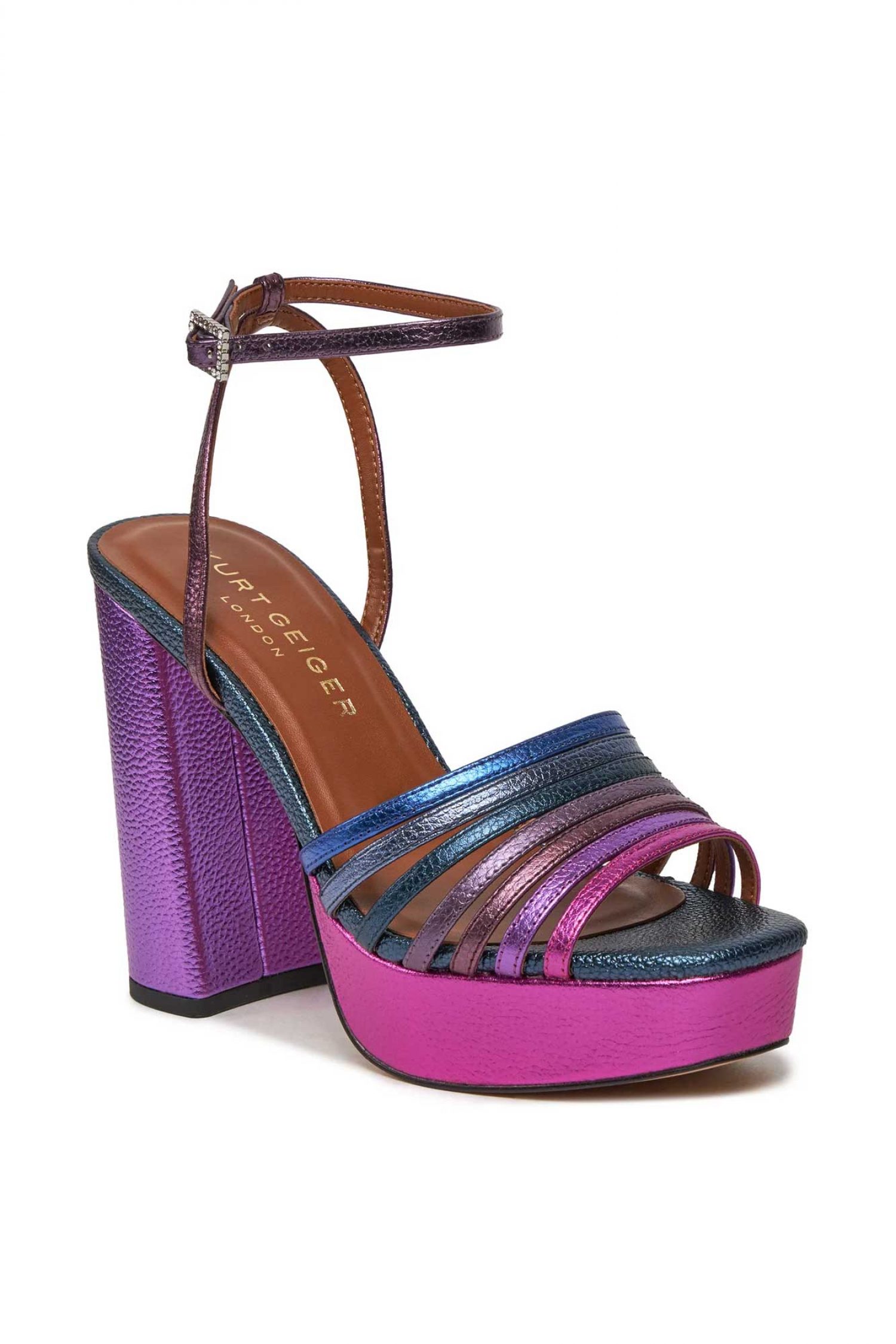 KURT GEIGER ΠΑΠΟΥΤΣΙΑ ΠΕΔΙΛΑ PIERRA PLATFORM LOGO ΠΟΛΥΧΡΩΜΟ φωτογραφία