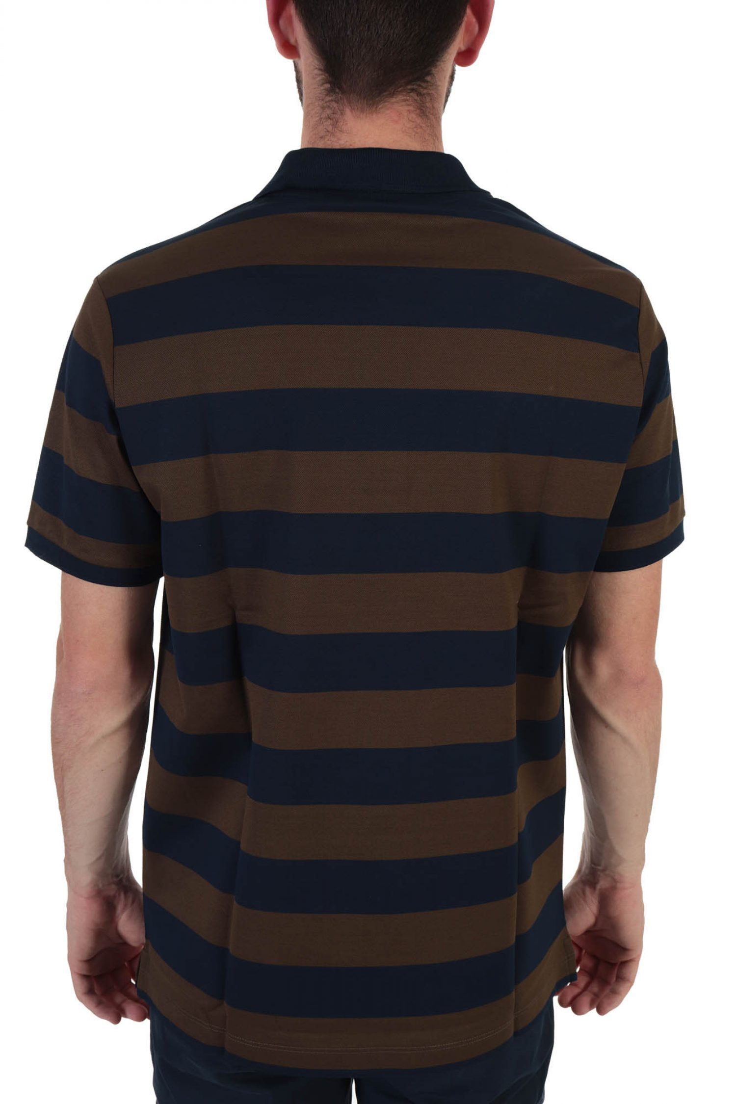 PAUL&SHARK POLO LOGO DOUBLE MERCERIZED ΡΙΓΕ ΛΑΔΙ-ΜΠΛΕ φωτογραφία