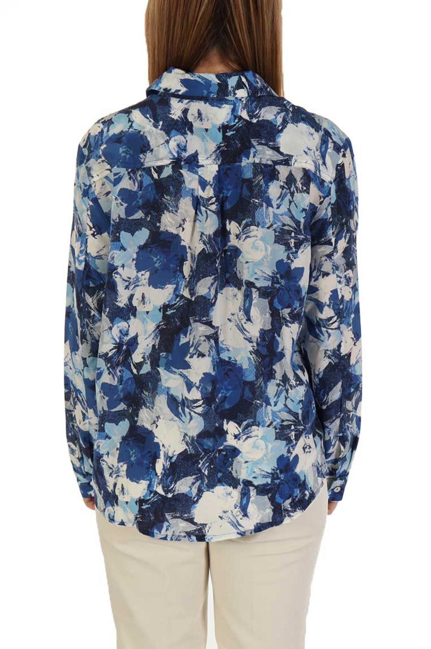 MARELLA SPORT ΠΟΥΚΑΜΙΣΟ FLOC ΕΜΠΡΙΜΕ ΜΠΛΕ