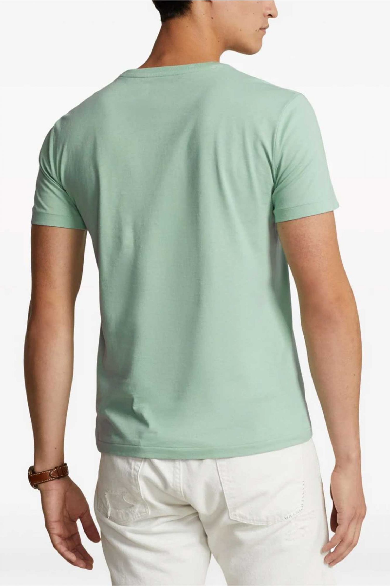 RALPH LAUREN T-SHIRT LOGO CUSTOM SLIM FIT ΜΕΝΤΑ φωτογραφία