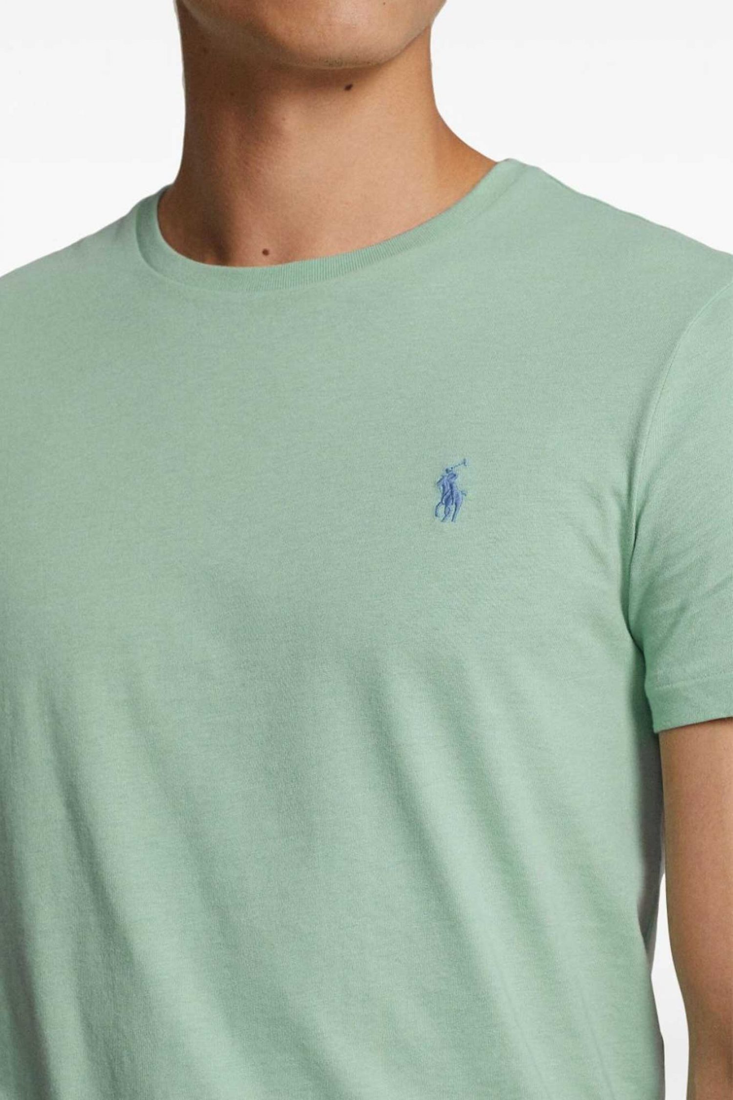 RALPH LAUREN T-SHIRT LOGO CUSTOM SLIM FIT ΜΕΝΤΑ φωτογραφία