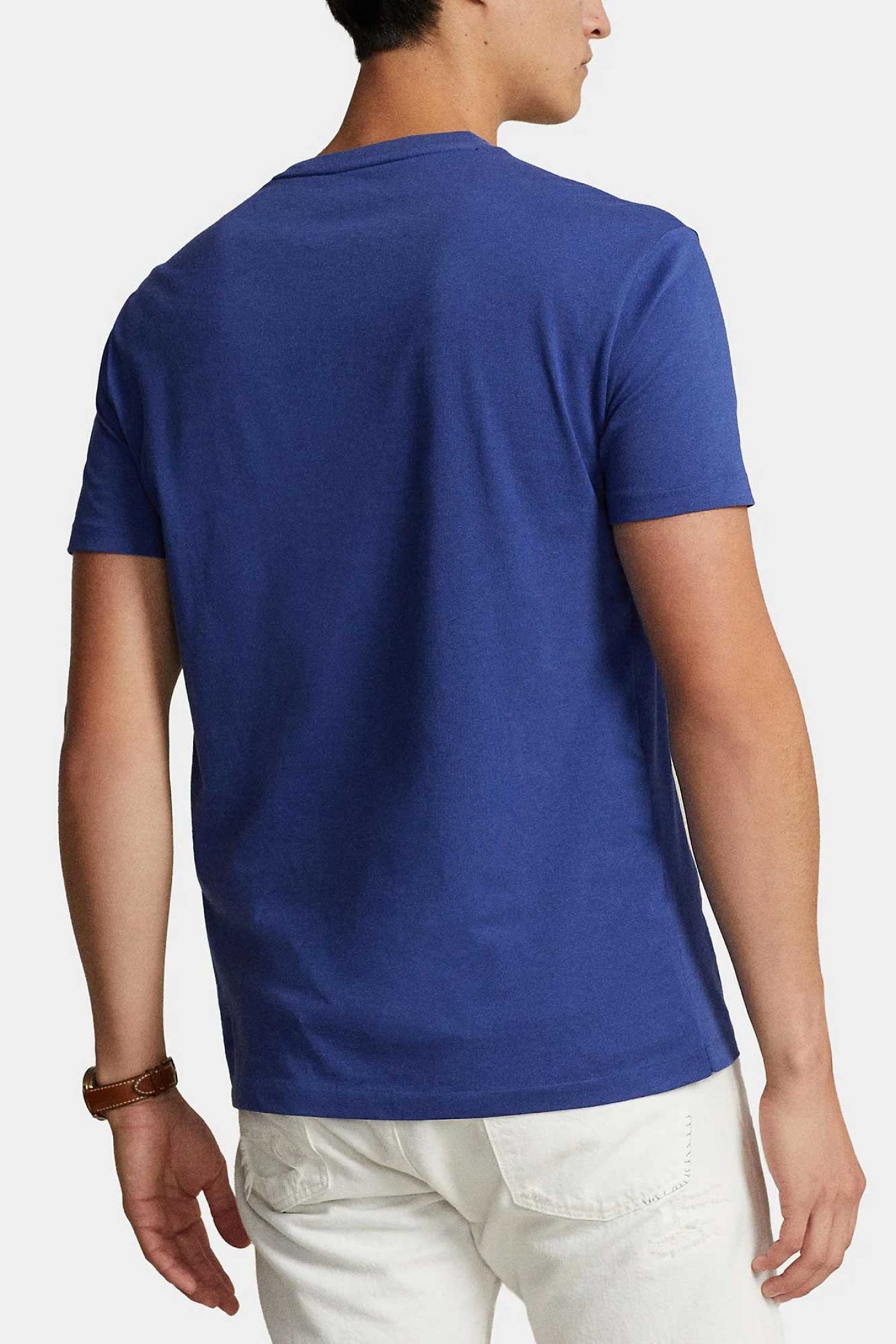 RALPH LAUREN T-SHIRT V-NECK LOGO CLASSIC FIT ΡΑΦ ΜΠΛΕ φωτογραφία