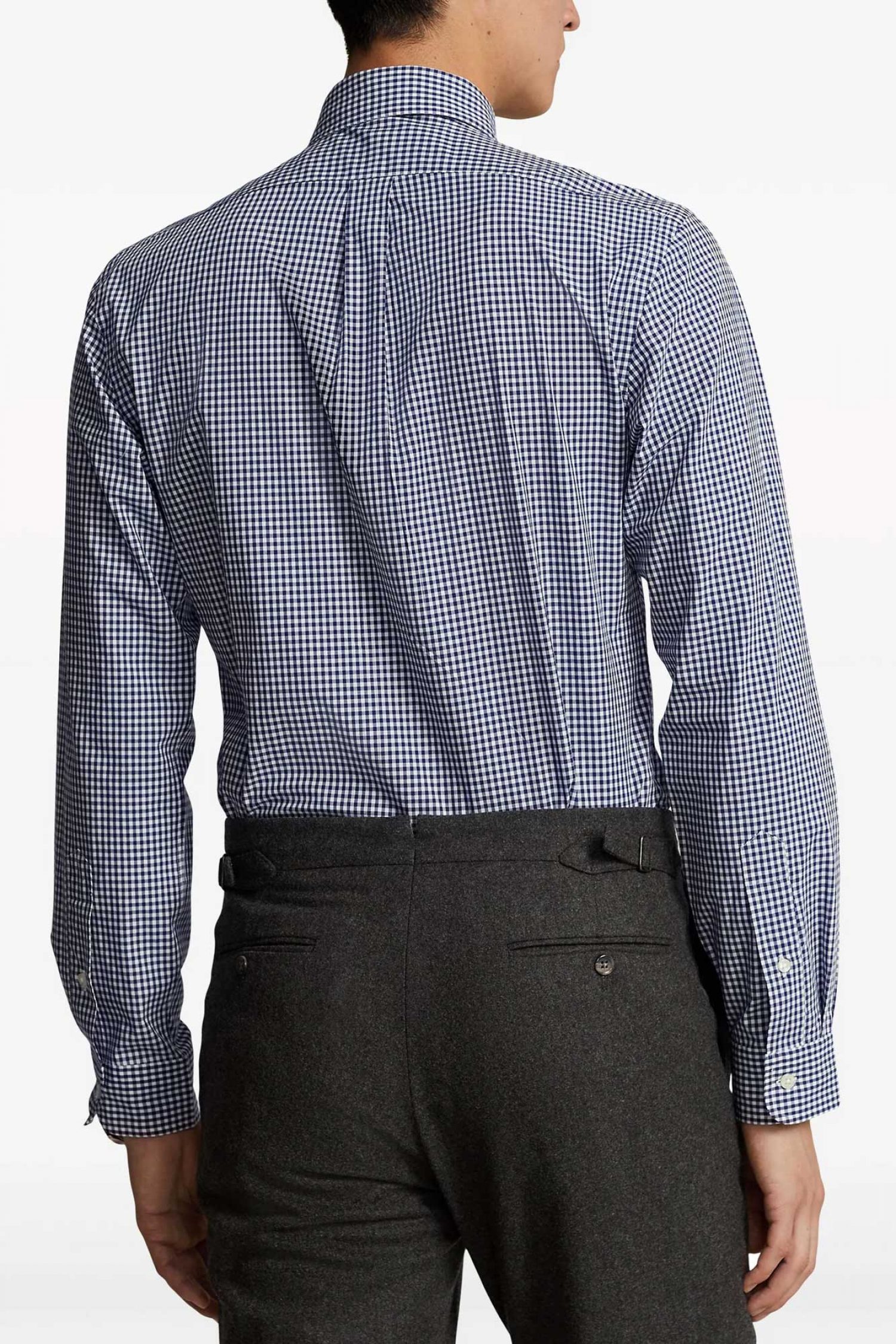 RALPH LAUREN ΠΟΥΚΑΜΙΣΟ ΚΑΡΩ BUTTON DOWN CUSTOM FIT ΜΠΛΕ-ΛΕΥΚΟ φωτογραφία