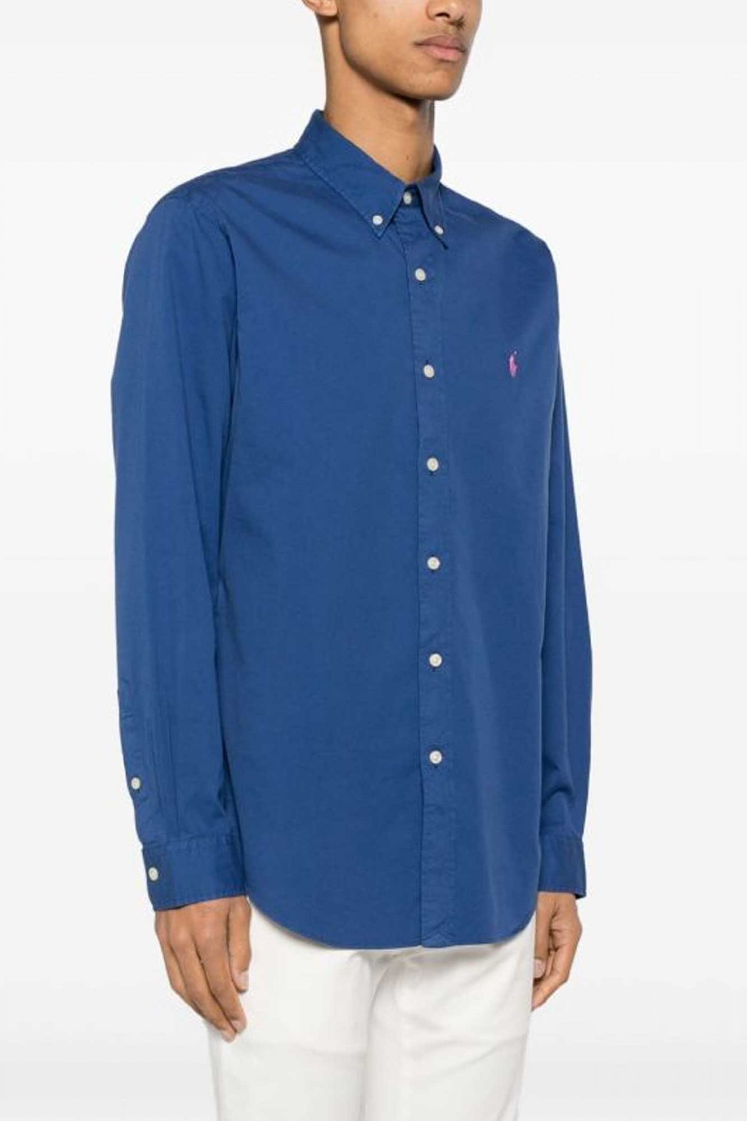 RALPH LAUREN ΠΟΥΚΑΜΙΣΟ BUTTON DOWN CUSTOM FIT FEATHER WEIGHT TWILL ΡΑΦ ΜΠΛΕ φωτογραφία