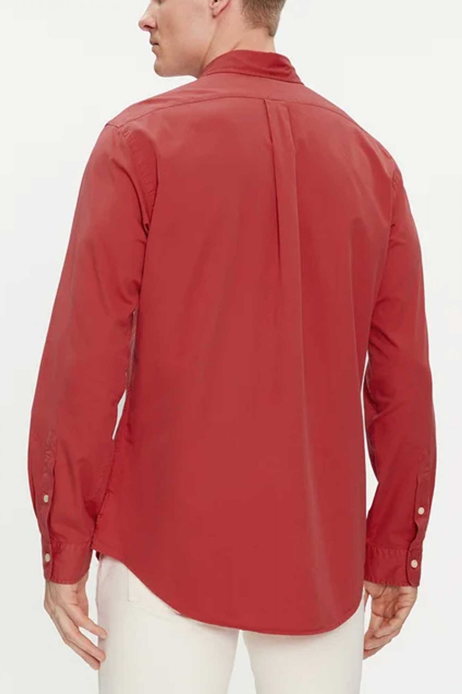 RALPH LAUREN ΠΟΥΚΑΜΙΣΟ BUTTON DOWN CUSTOM FIT FEATHER WEIGHT TWILL ΚΟΡΑΛΙ φωτογραφία