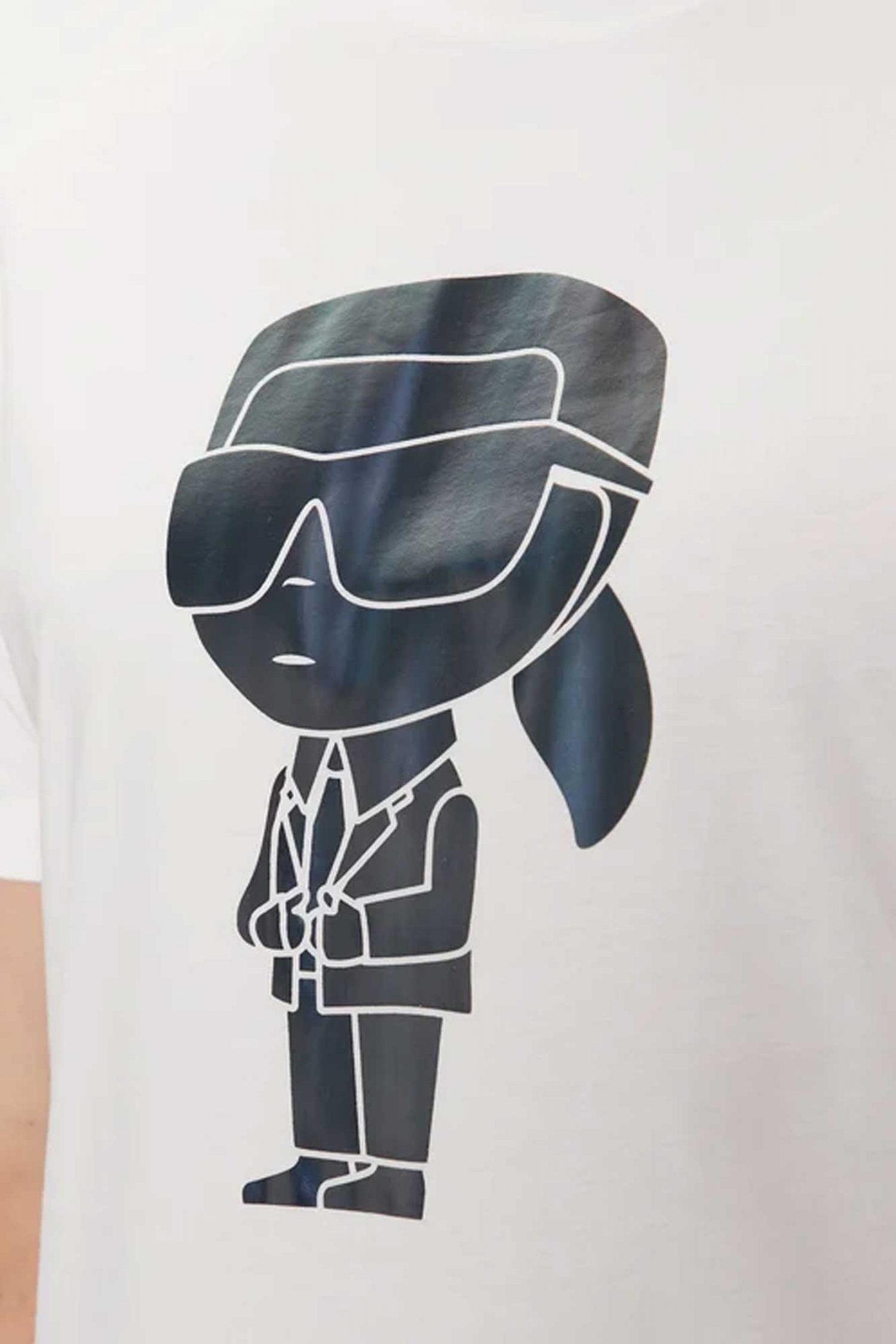 KARL LAGERFELD T-SHIRT LOGO ΛΕΥΚΟ