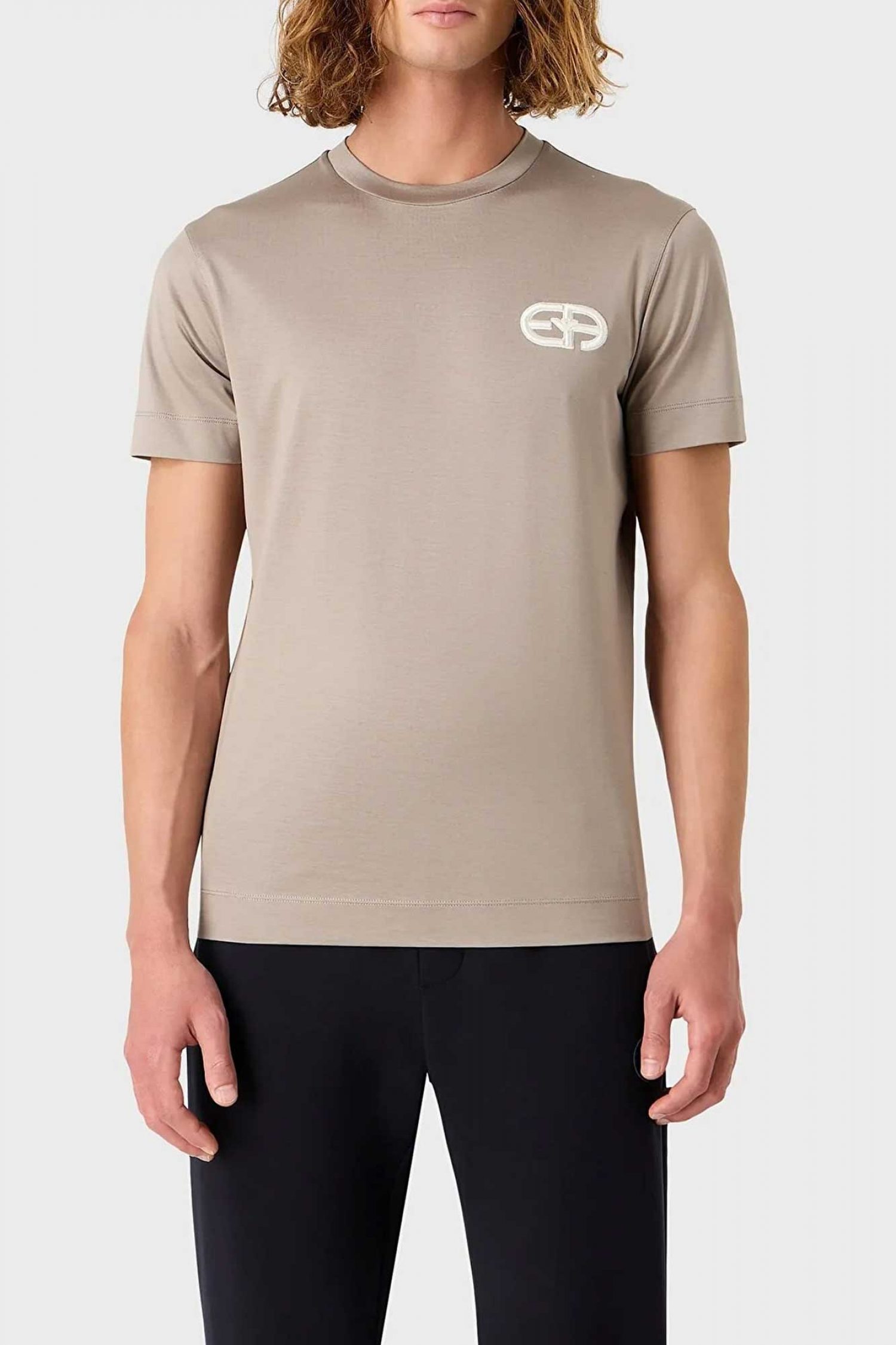 EMPORIO ARMANI T-SHIRT LOGO XAKI-ΓΚΡΙ φωτογραφία