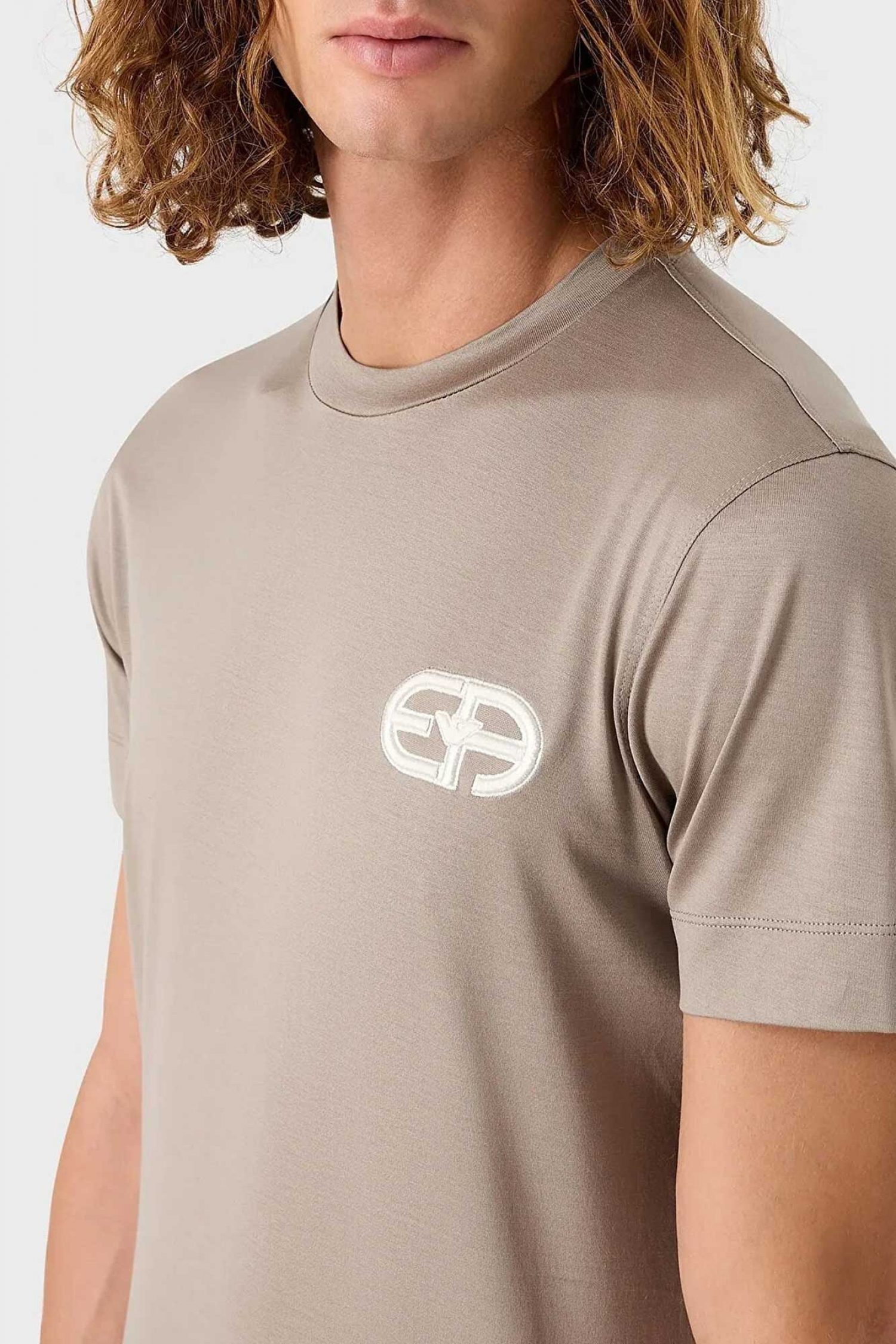 EMPORIO ARMANI T-SHIRT LOGO XAKI-ΓΚΡΙ φωτογραφία