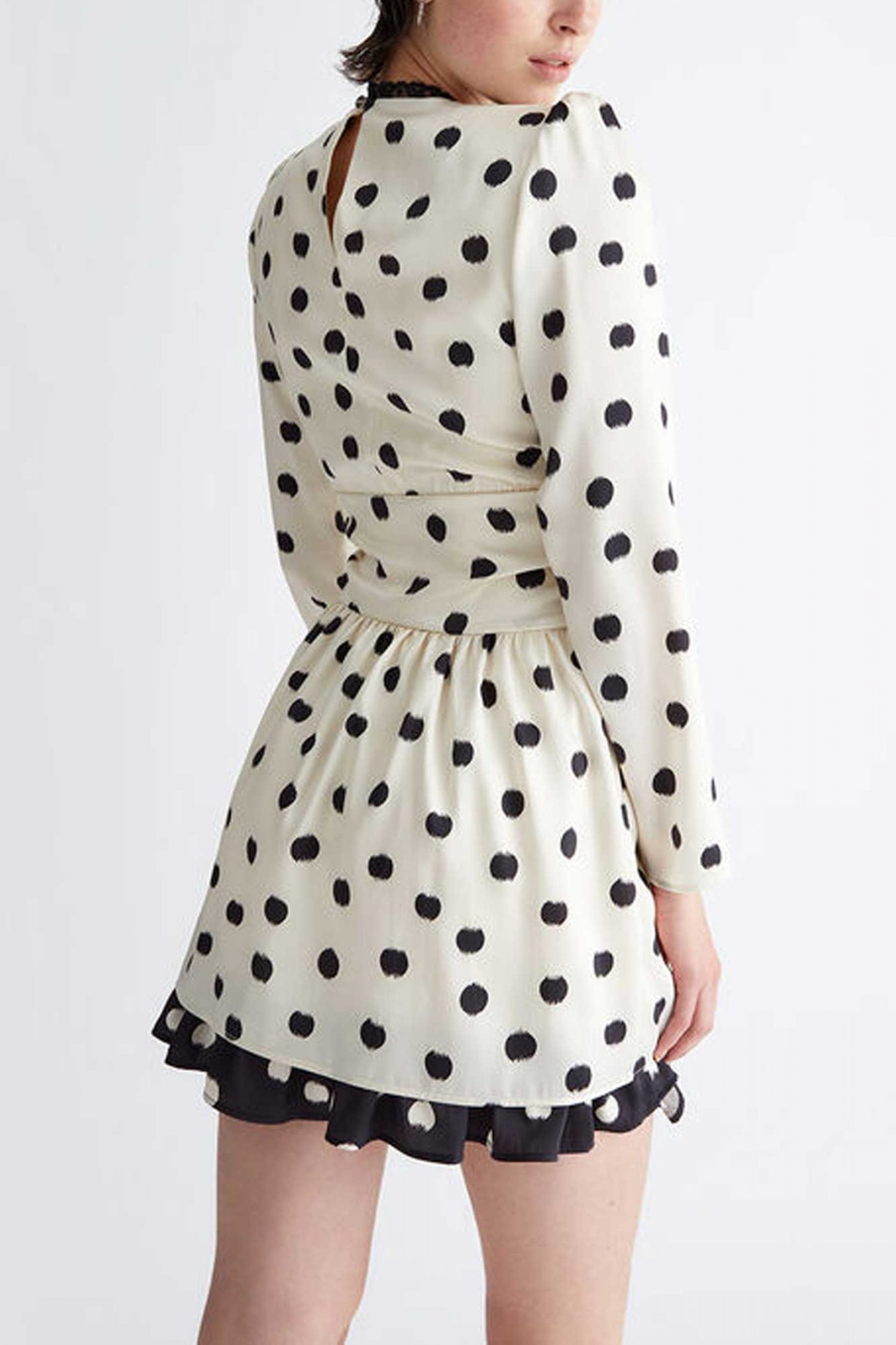 LIU JO ΦΟΡΕΜΑ V-NECK ΣΟΥΡΑ ΠΟΥΑ ΕΚΡΟΥ-ΜΑΥΡΟ φωτογραφία