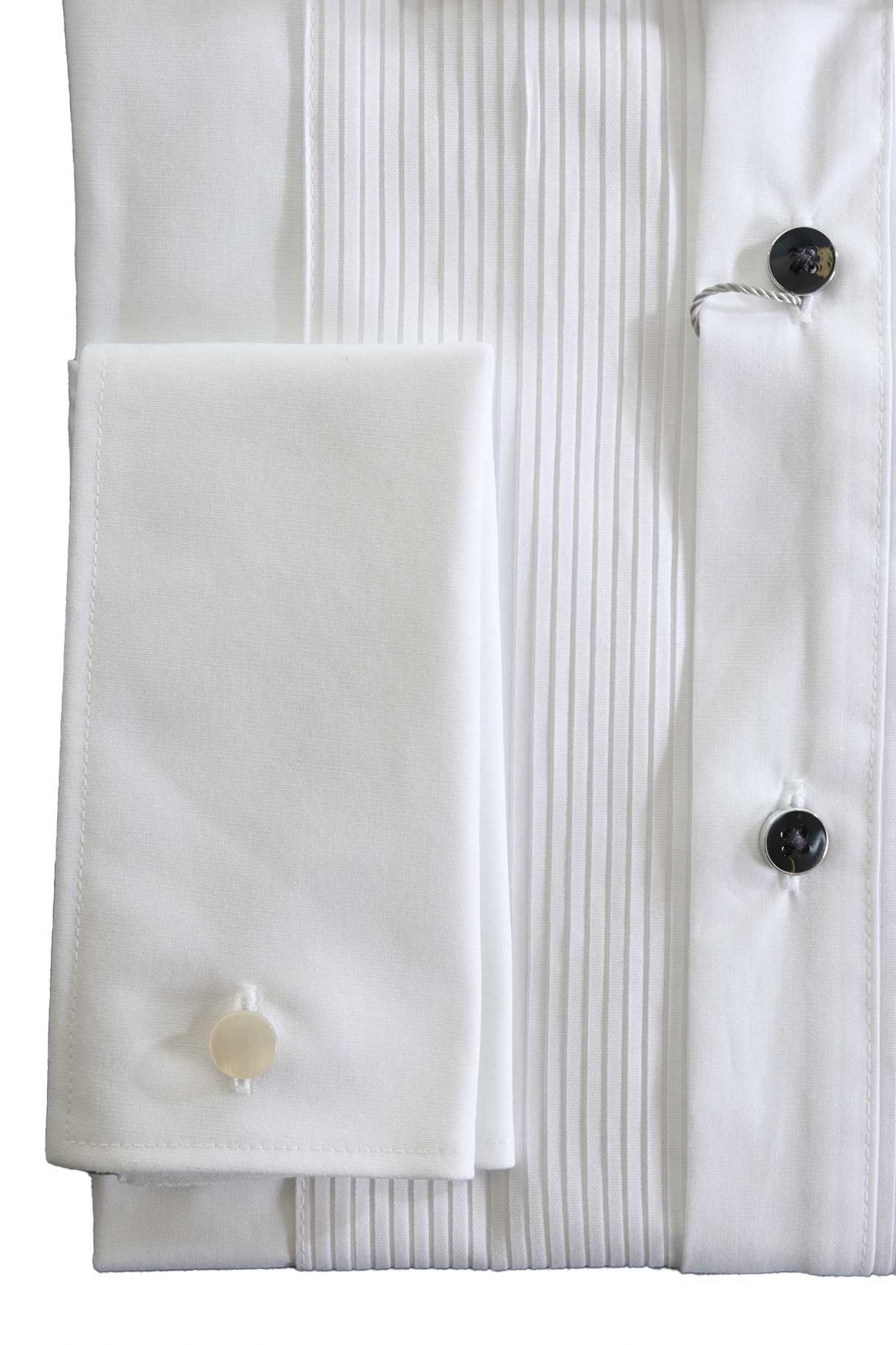 MICHAEL KORS ΠΟΥΚΑΜΙΣΟ ΜΑΝΙΚΕΤΟΚΟΥΜΠΟ PLEATED SLIM FIT ΛΕΥΚΟ φωτογραφία