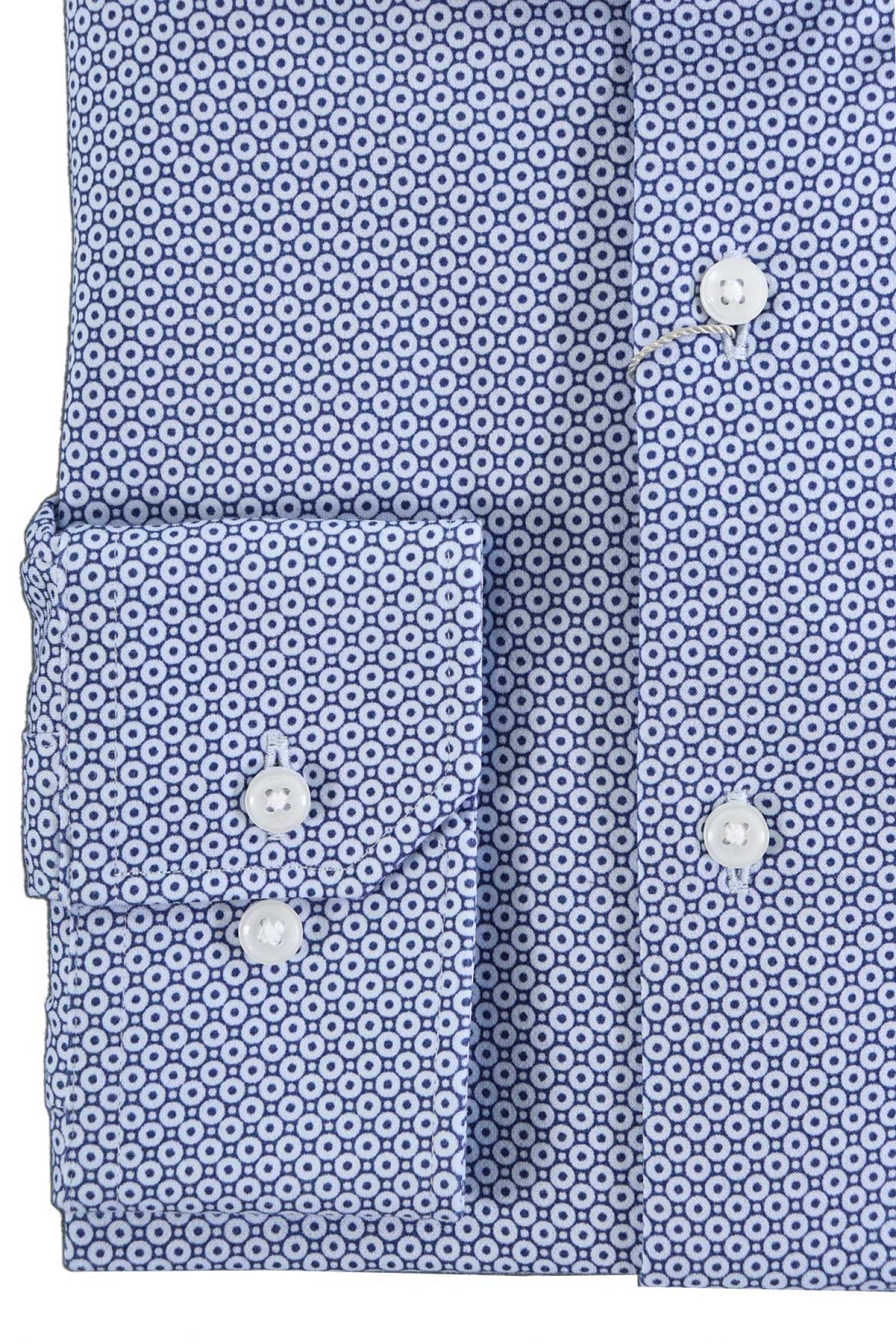 MICHAEL KORS ΠΟΥΚΑΜΙΣΟ ΜΙΚΡΟΣΧΕΔΙΟ SLIM FIT ΜΠΛΕ-ΛΕΥΚΟ φωτογραφία