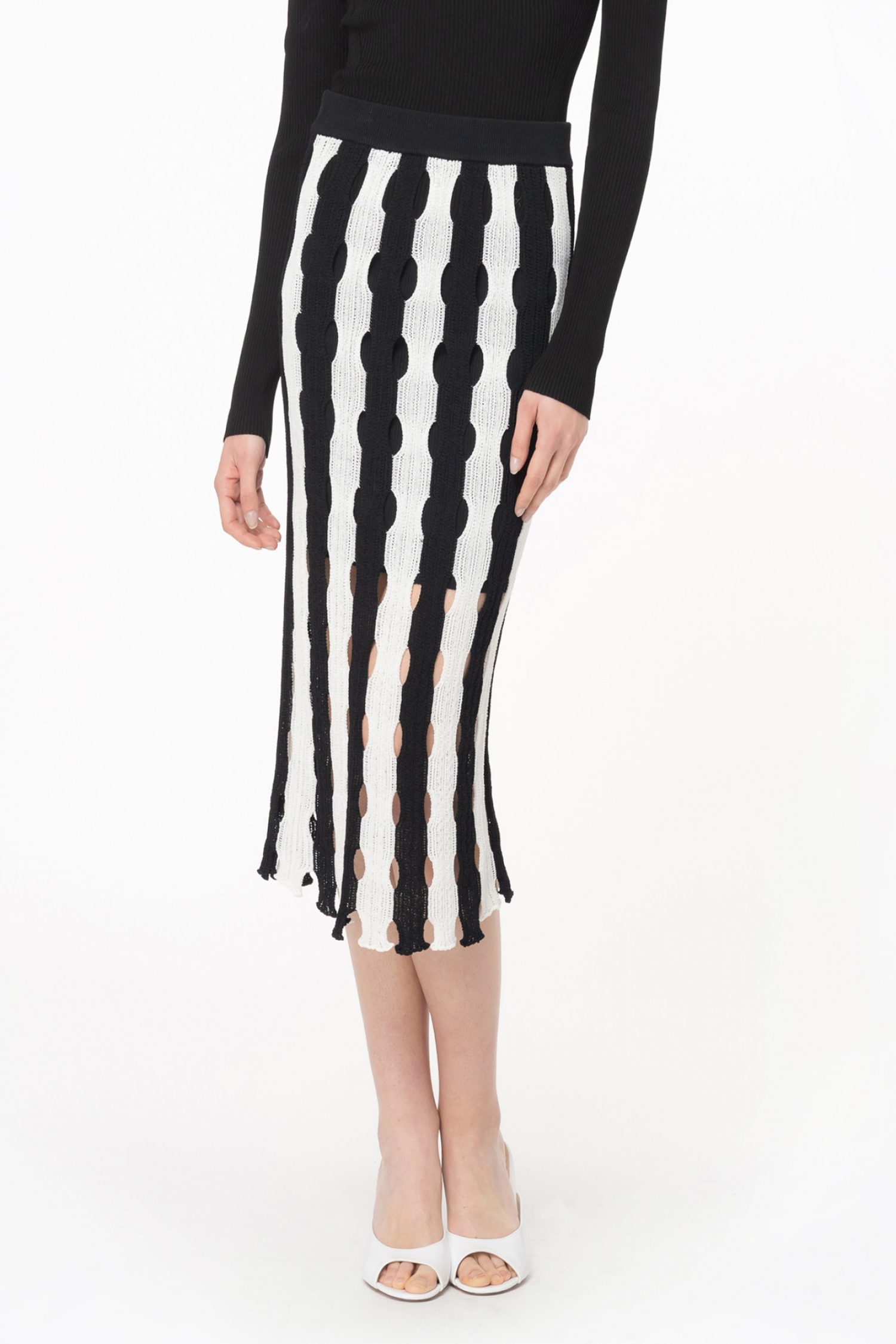 PINKO ΦΟΥΣΤΑ ROBOTS ΔΙΑΤΡΗΤΗ ΛΕΥΚΟ/ΜΑΥΡΟ φωτογραφία