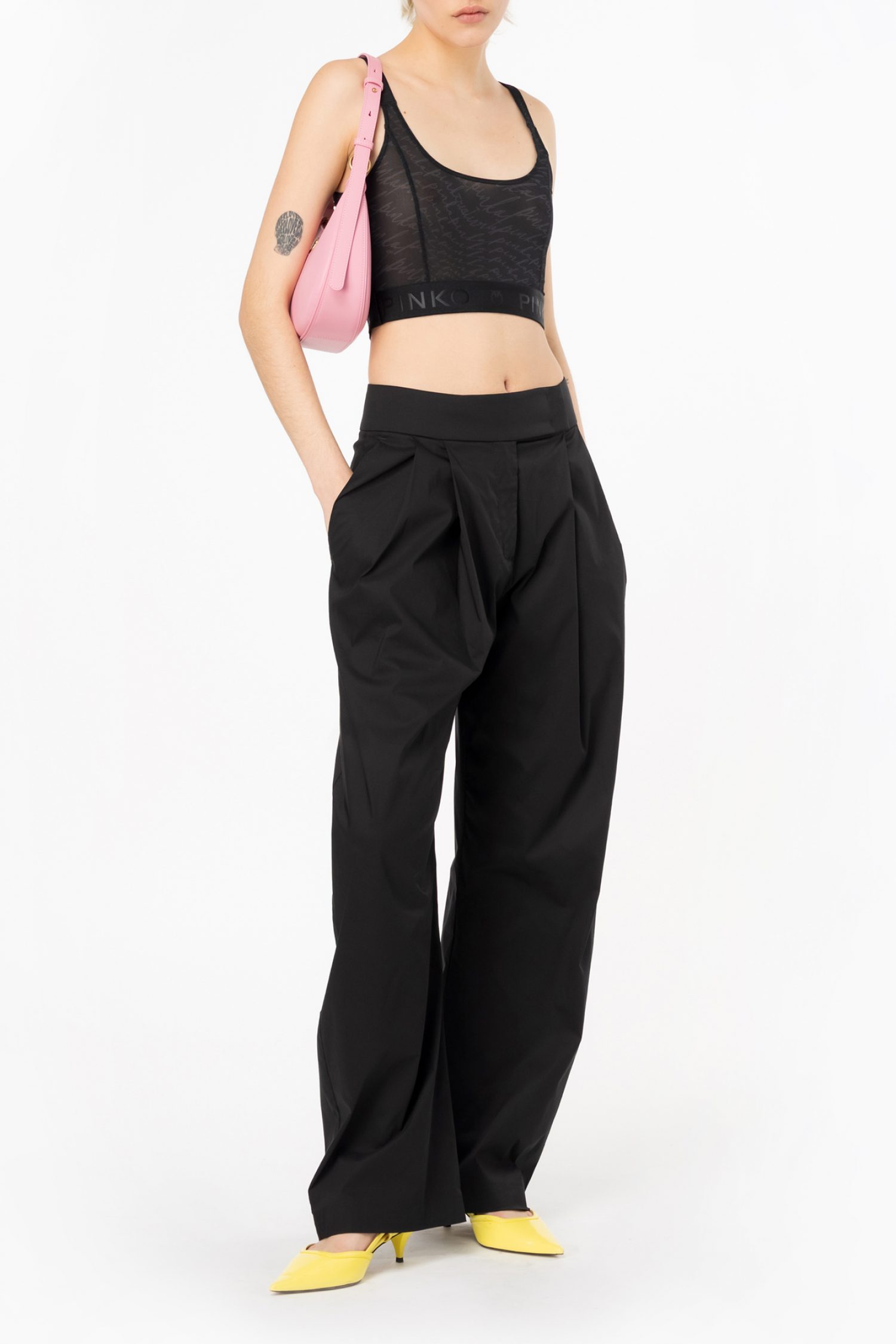 PINKO ΠΑΝΤΕΛΟΝΑ PAPILLON ΠΙΕΤΕΣ ΤΣΕΠΕΣ ΜΑΥΡΟ