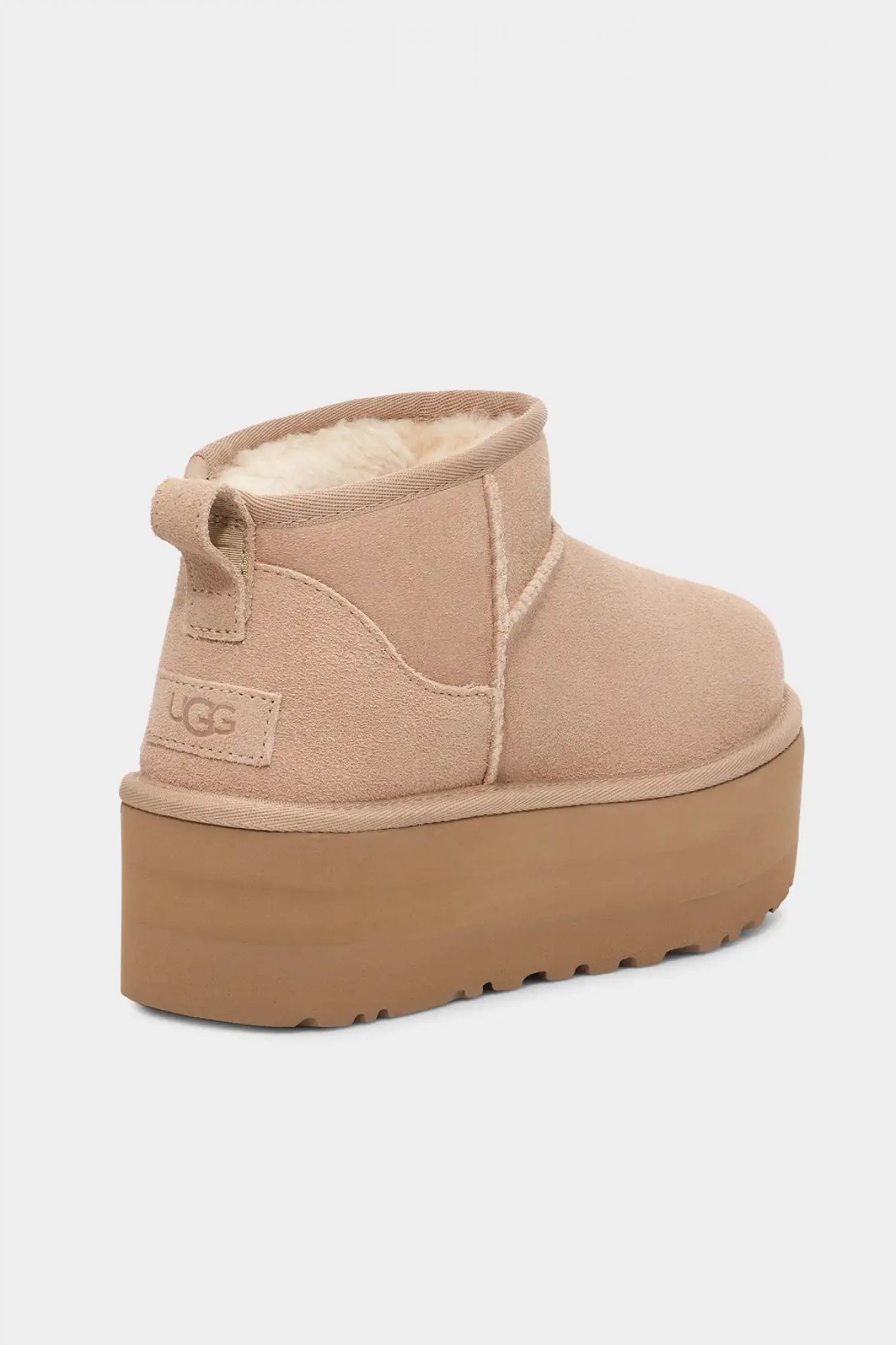 UGG ΠΑΠΟΥΤΣΙΑ ΜΠΟΤΑΚΙΑ CLASSIC ULTRA MINI PLATFORM ΜΠΕΖ φωτογραφία