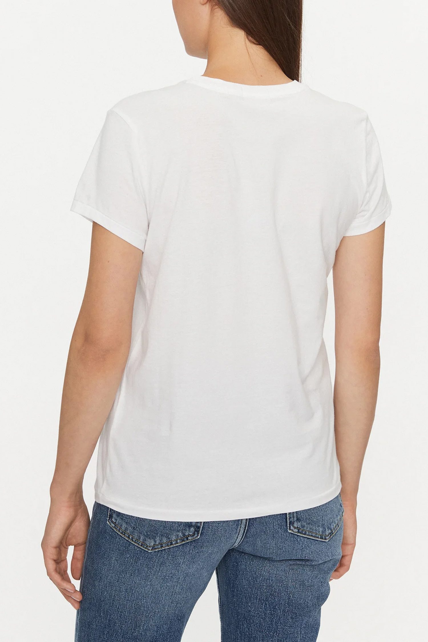 RALPH LAUREN T-SHIRT ΛΑΙΜΟΚΟΨΗ LOGO ΛΕΥΚΟ φωτογραφία