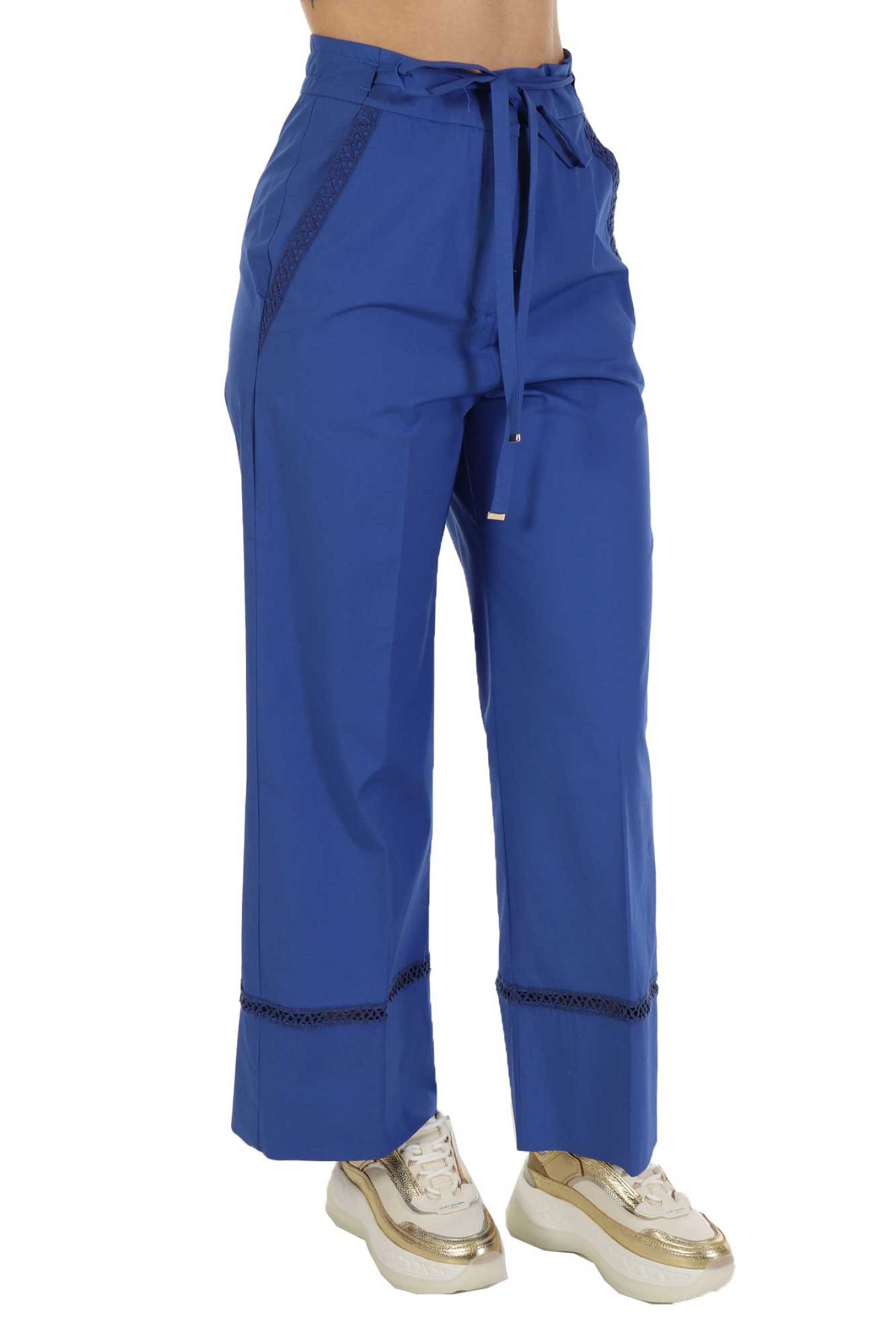 MARELLA SPORT ΠΑΝΤΕΛΟΝΙ CHINO NIGELLA ΔΕΣΙΜΟ ΜΕΣΗ ΛΕΠΤΟΜΕΡΕΙΑ ΤΣΕΠΗ ΜΠΛΕ ΗΛΕΚΤΡΙΚ