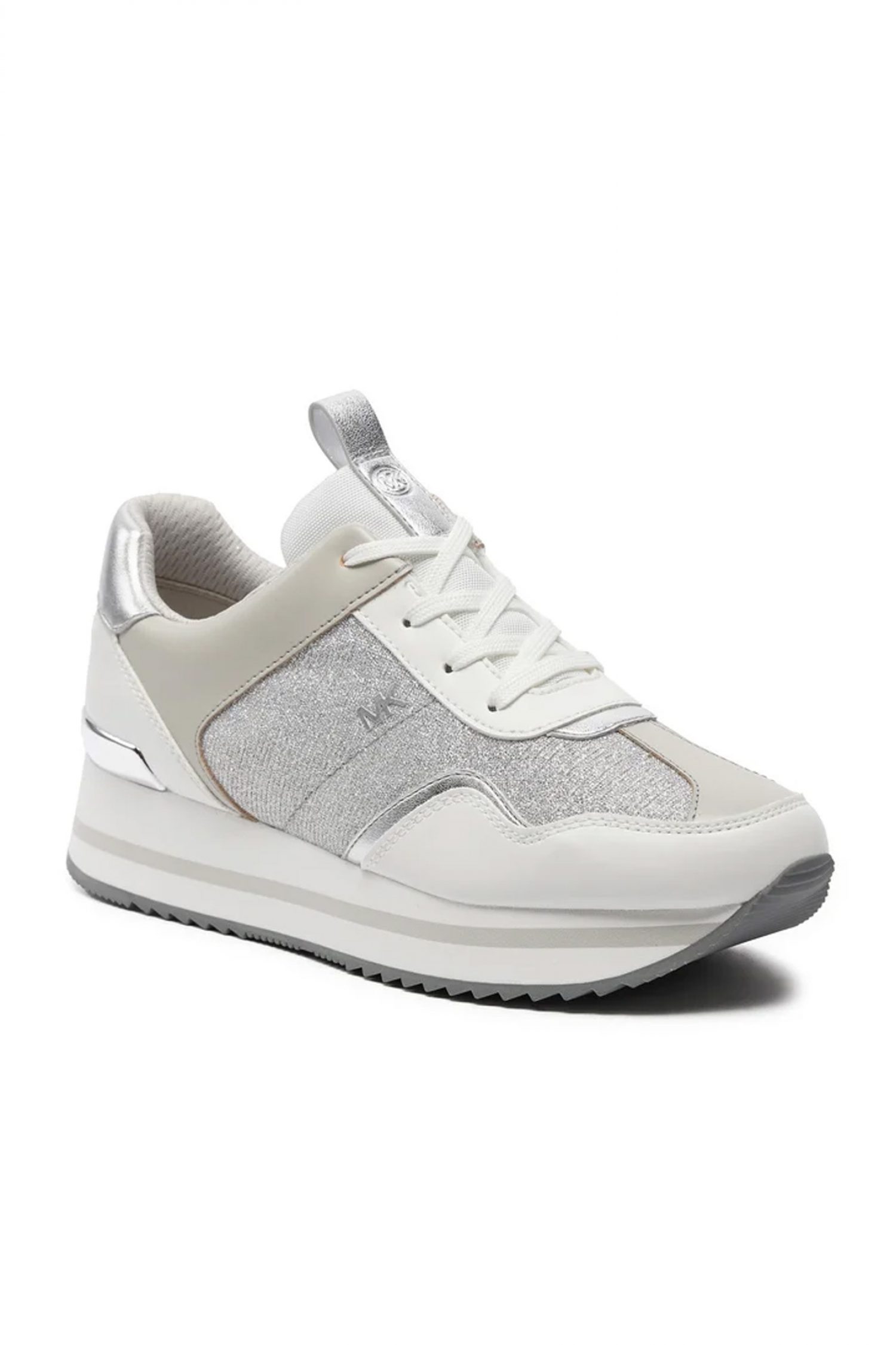 MICHAEL KORS ΠΑΠΟΥΤΣΙΑ SNEAKERS RAINA TRAINER ΣΤΡΑΣ LOGO ΛΕΥΚΟ/ΑΣΗΜΙ φωτογραφία